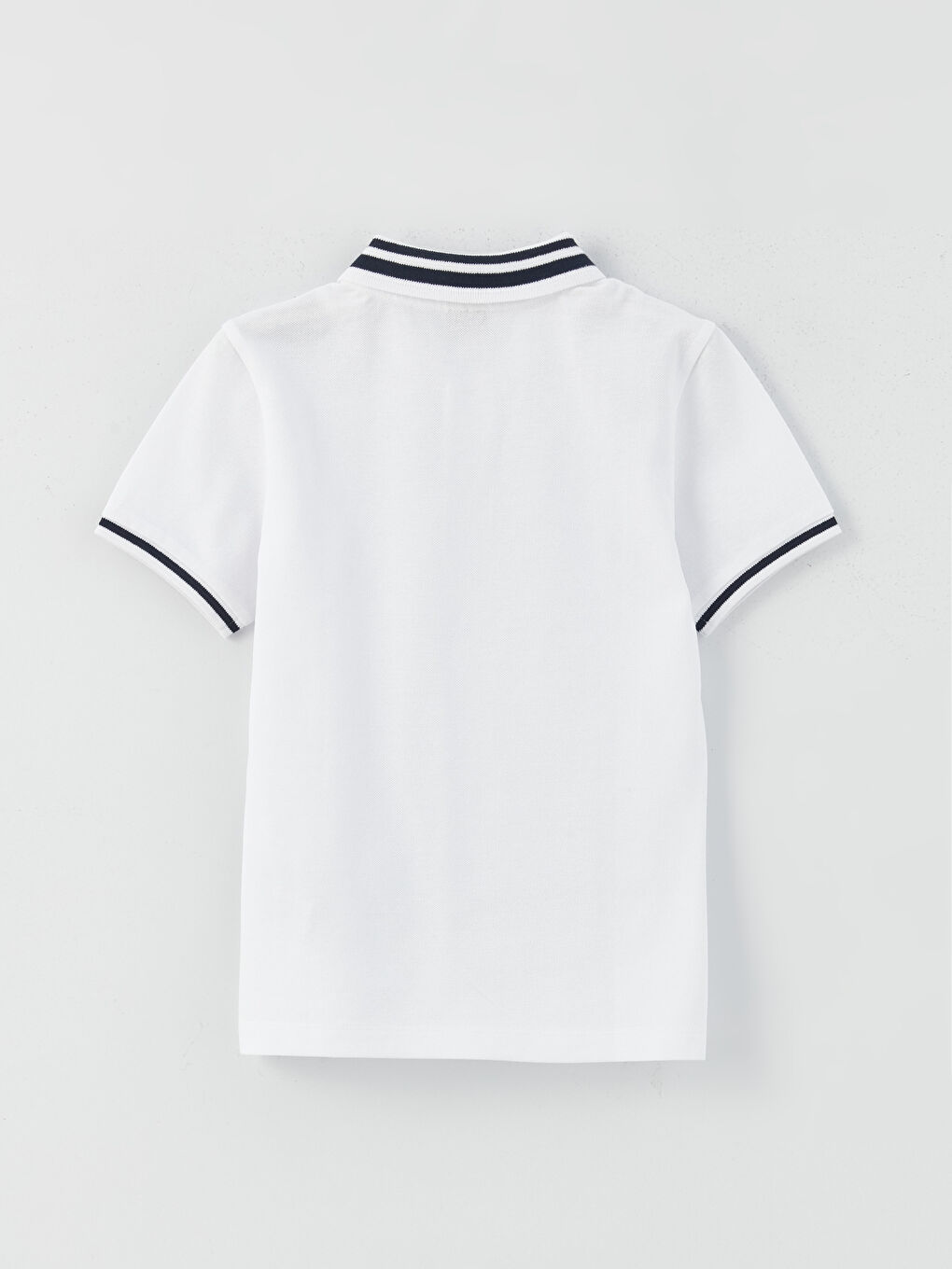 Polo Neck Basic Short Sleeve Boys' T-Shirt-1