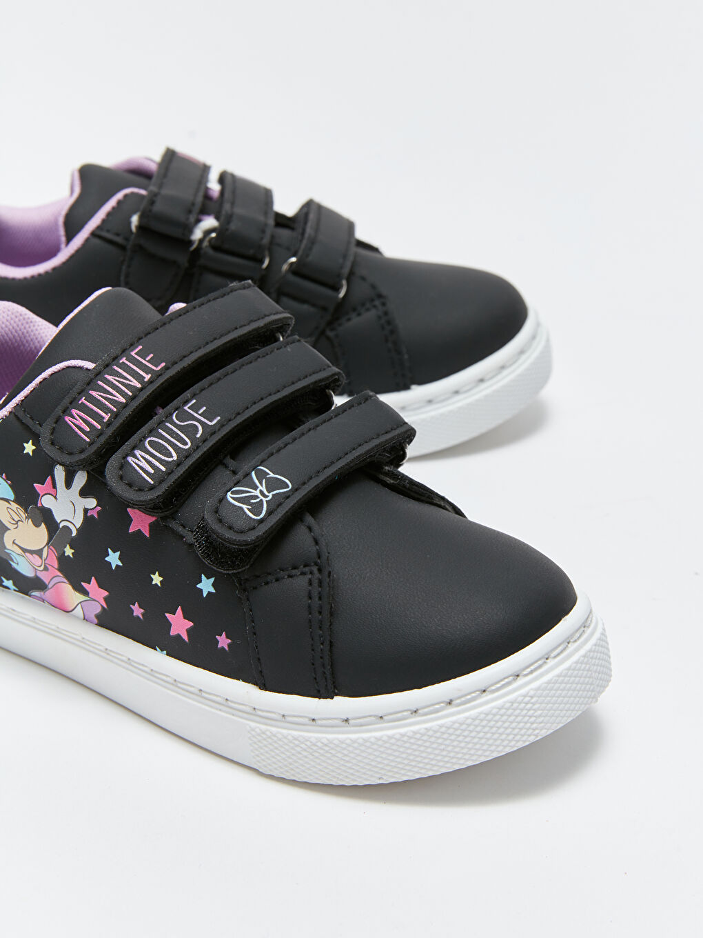 Кроссовки с принтом и застежкой-липучкой для девочек-2