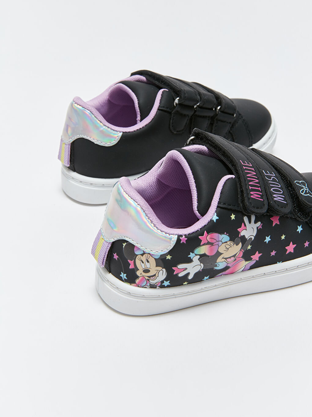 Кроссовки с принтом и застежкой-липучкой для девочек-4