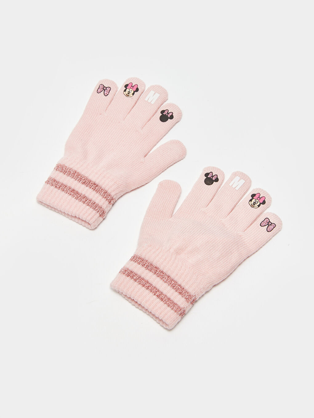 LCW ACCESSORIES Ръкавици от трико с отпечатък на Мини Маус за момичета -W33133Z4-FVB