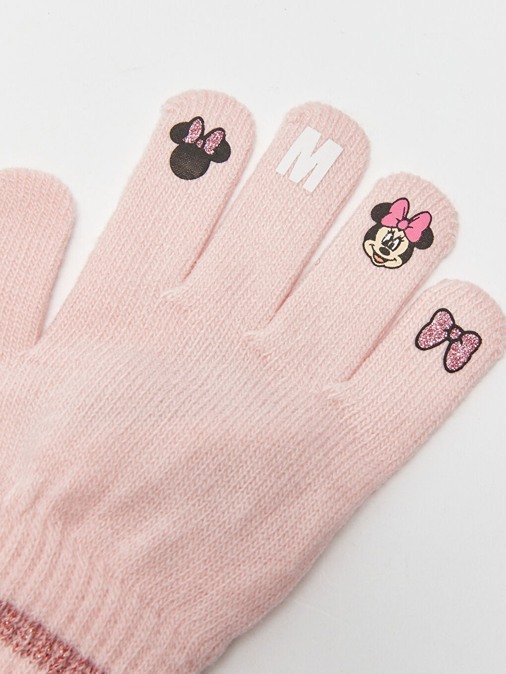 LCW ACCESSORIES Ръкавици от трико с отпечатък на Мини Маус за момичета -W33133Z4-FVB