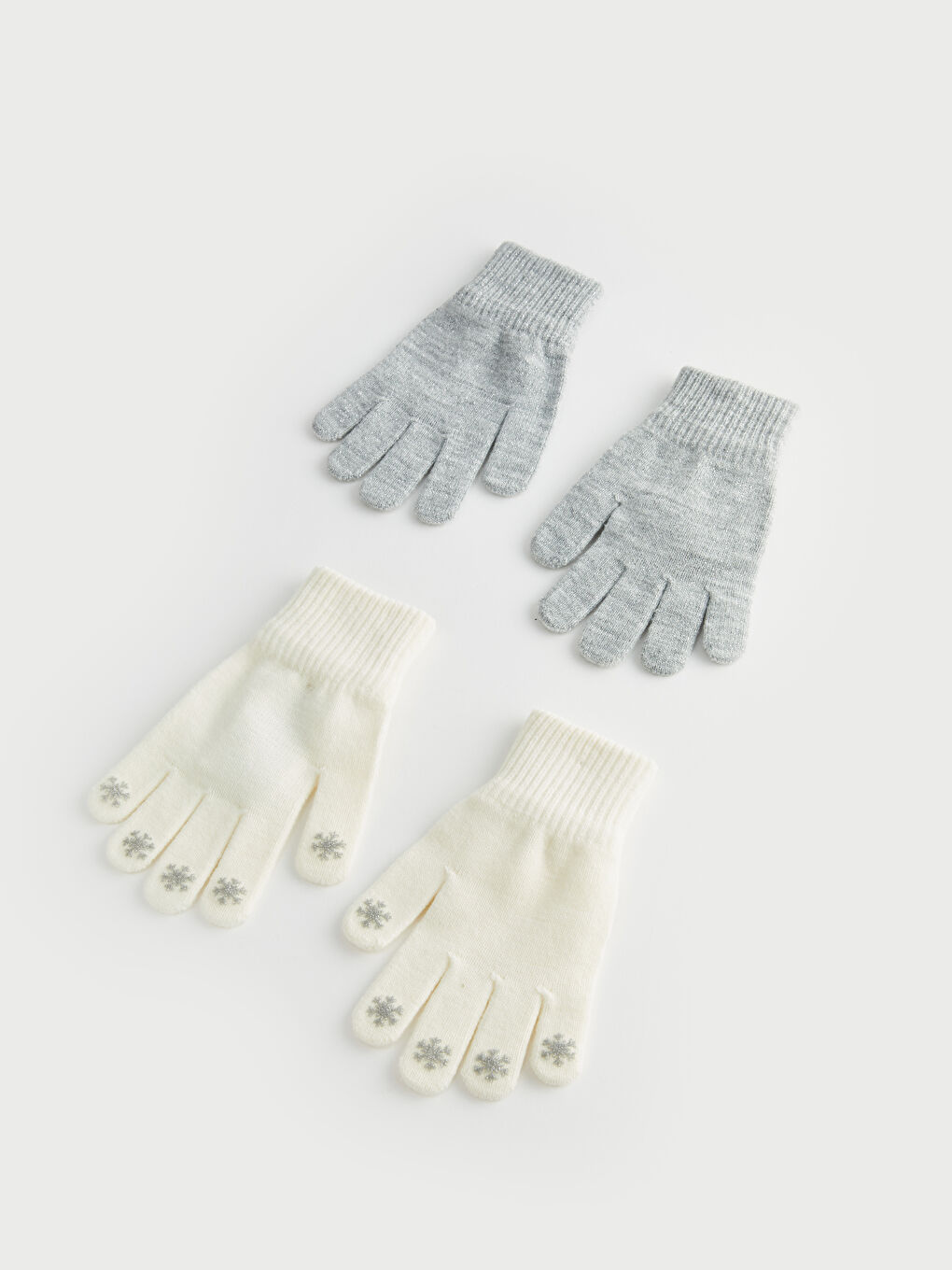 Printed Girls' Knitwear Gloves 2 Pack -W33146Z4-D3W