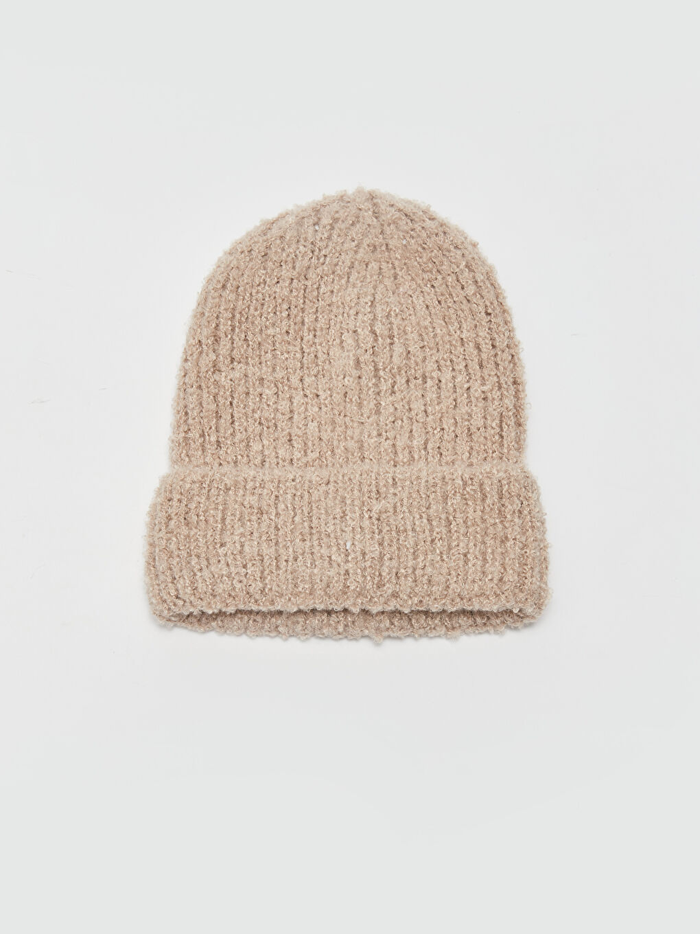 Bej Kadın Triko Bere-4