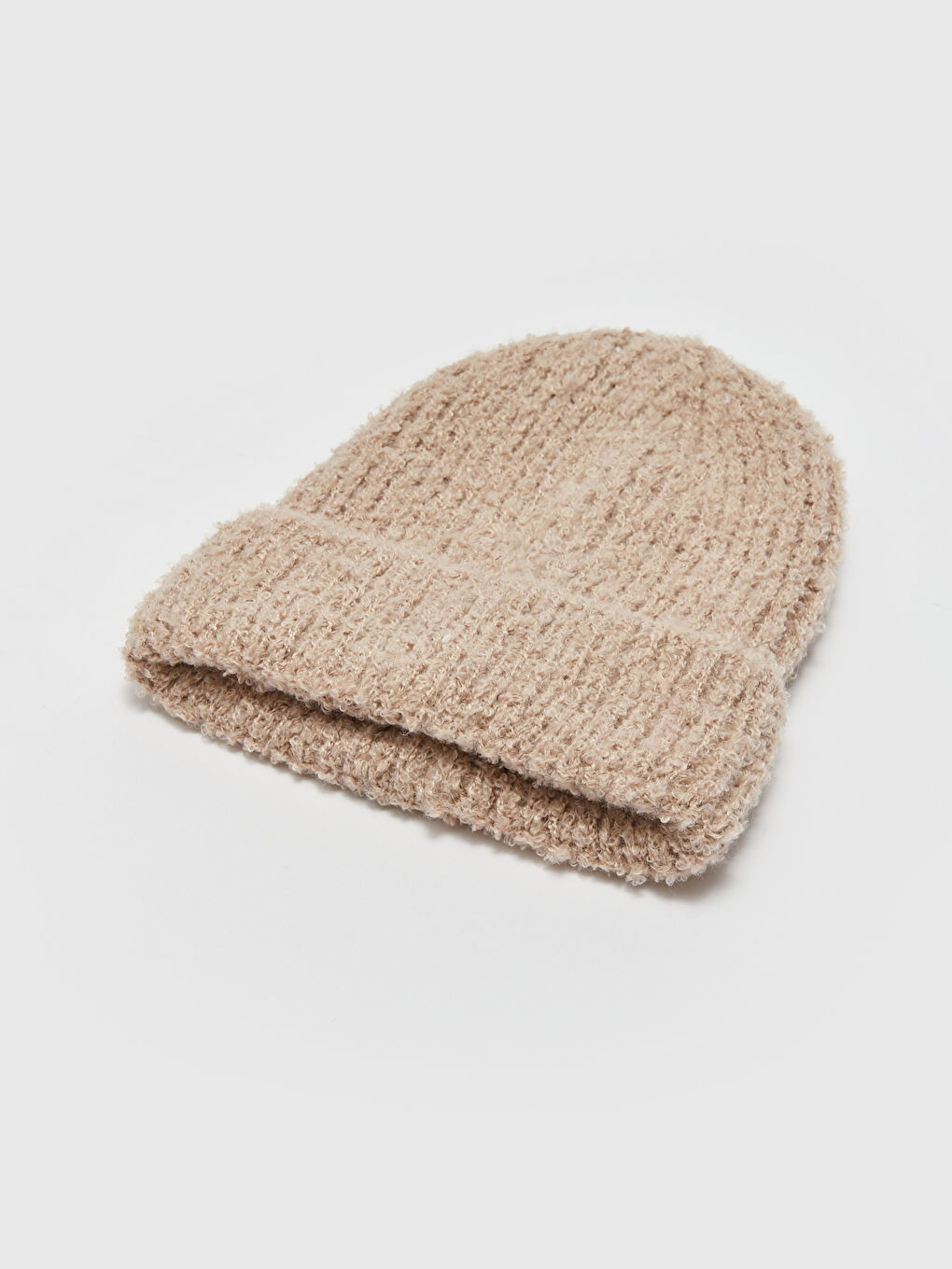 Bej Kadın Triko Bere-5