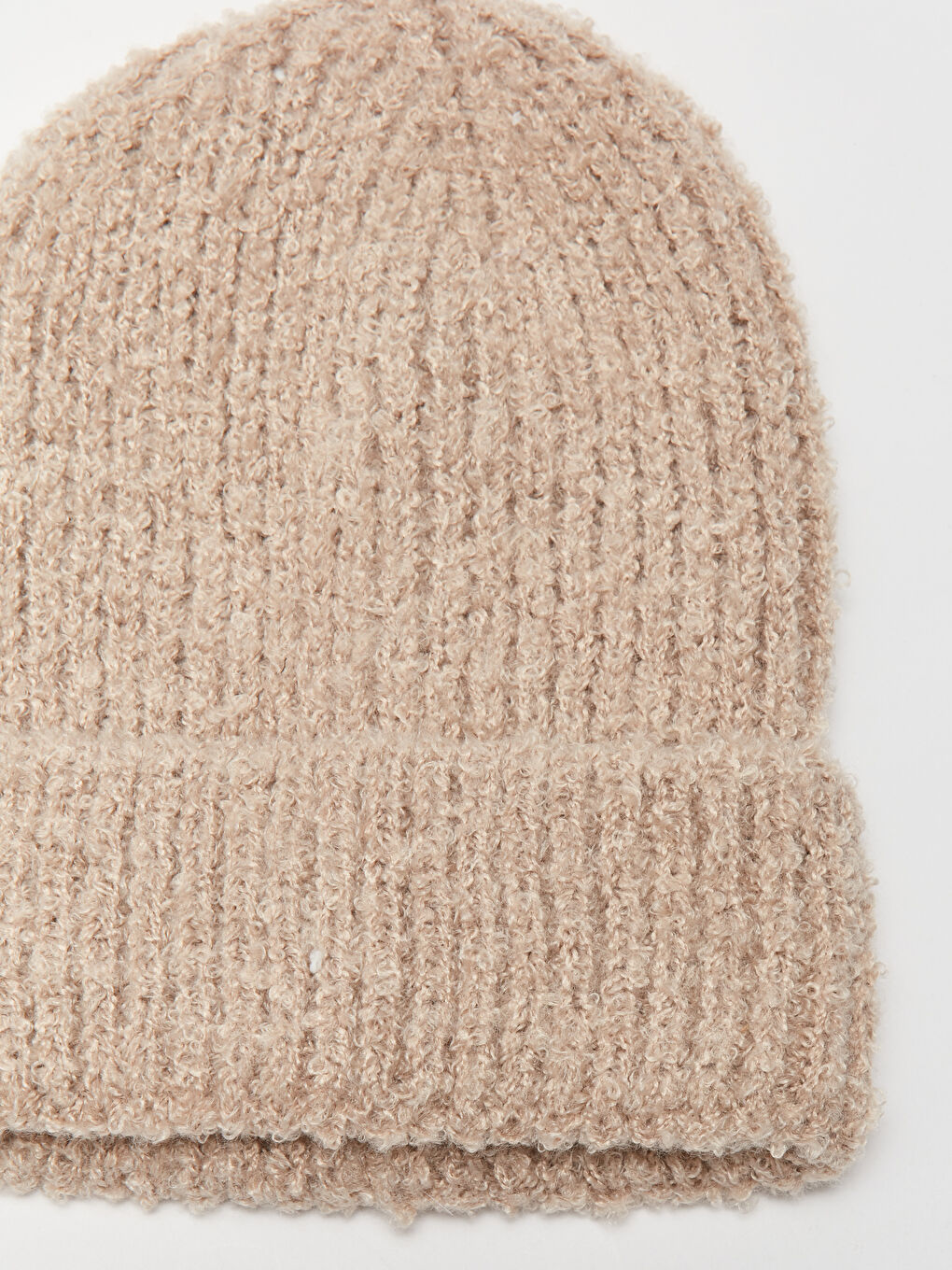 Bej Kadın Triko Bere-6