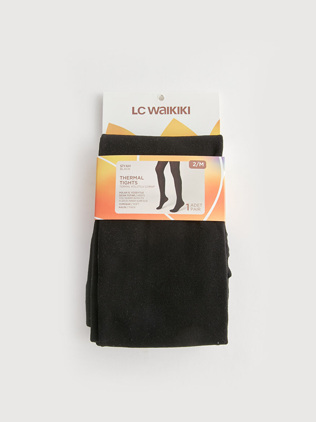 Siyah Kadın Düz Termal Külotlu Çorap