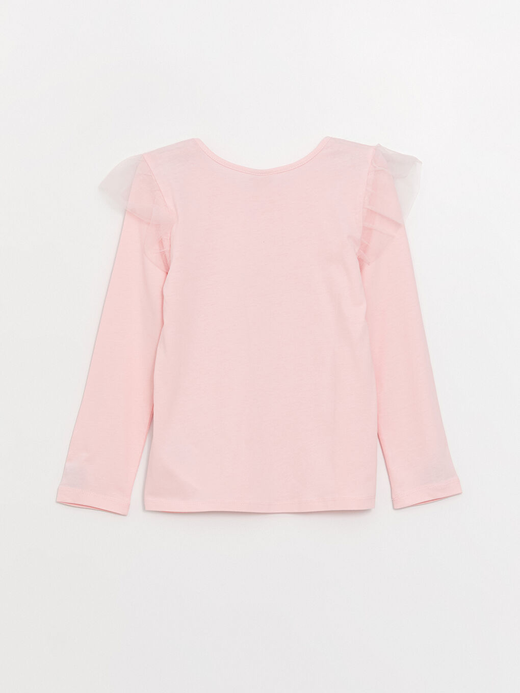 LCW Kids Rundhalsausschnitt Bedrucktes Langarm T-Shirt für Mädchen -W33181Z4-FVB
