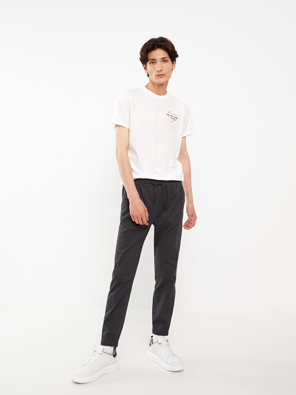 Slim Fit Twill Men's Jogger Trousers