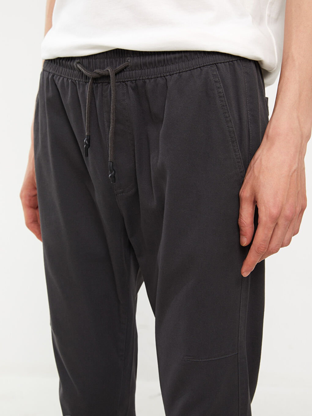 Slim Fit Twill Men's Jogger Trousers-1