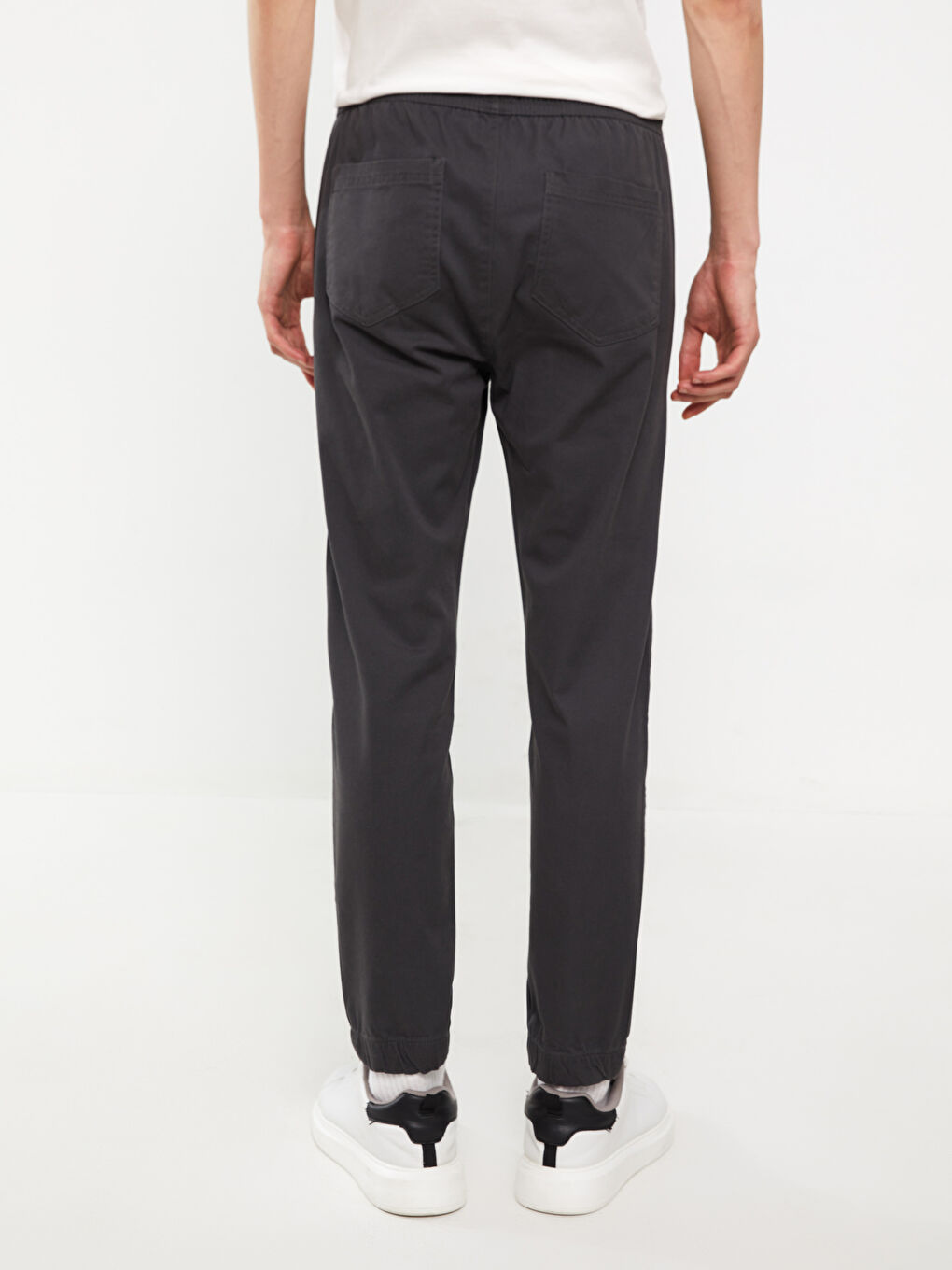 Slim Fit Twill Men's Jogger Trousers-3