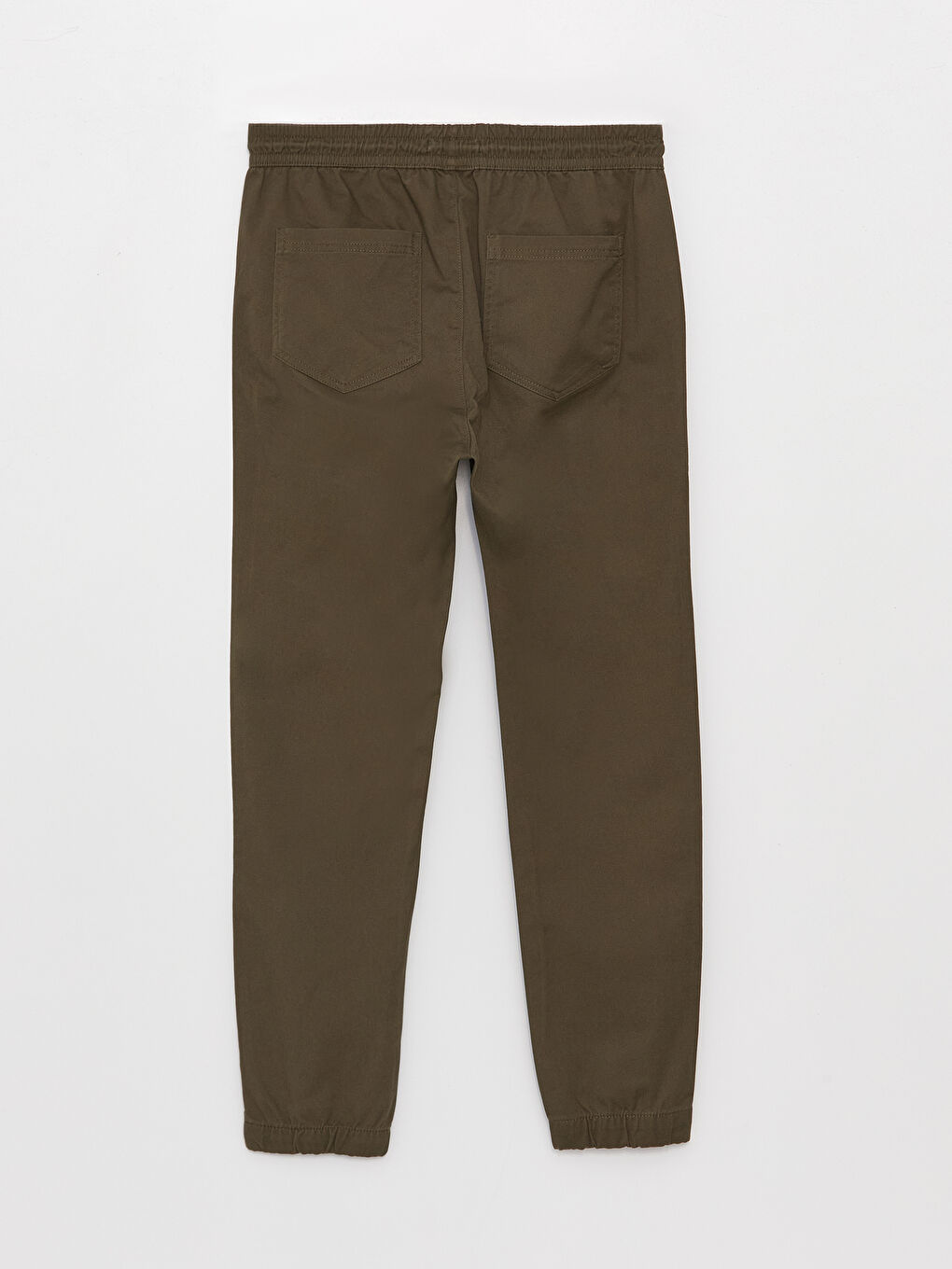 Haki Slim Fit Gabardin Erkek Jogger Pantolon-5
