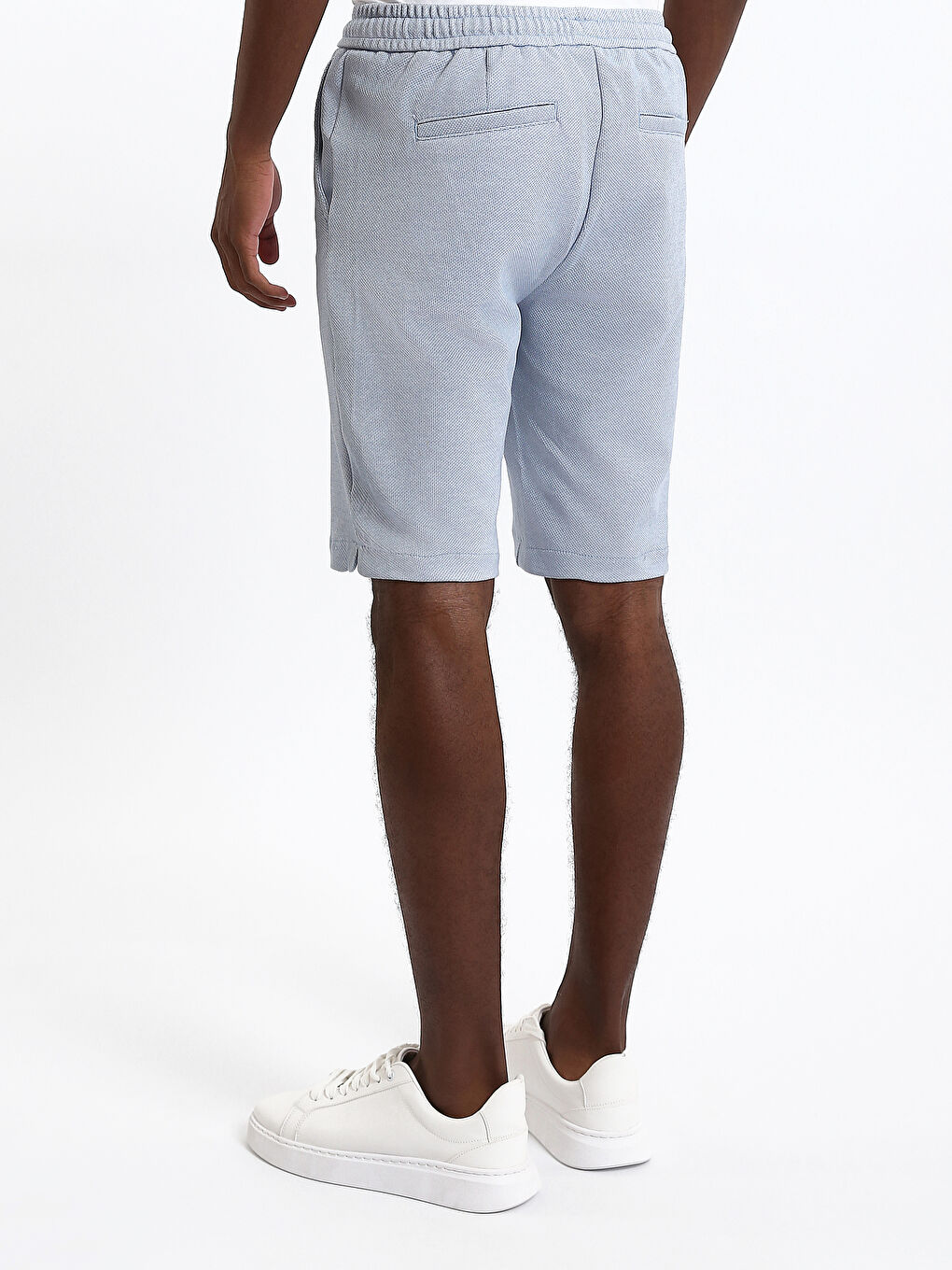 Slim Fit Tie Waist Men's Shorts-4