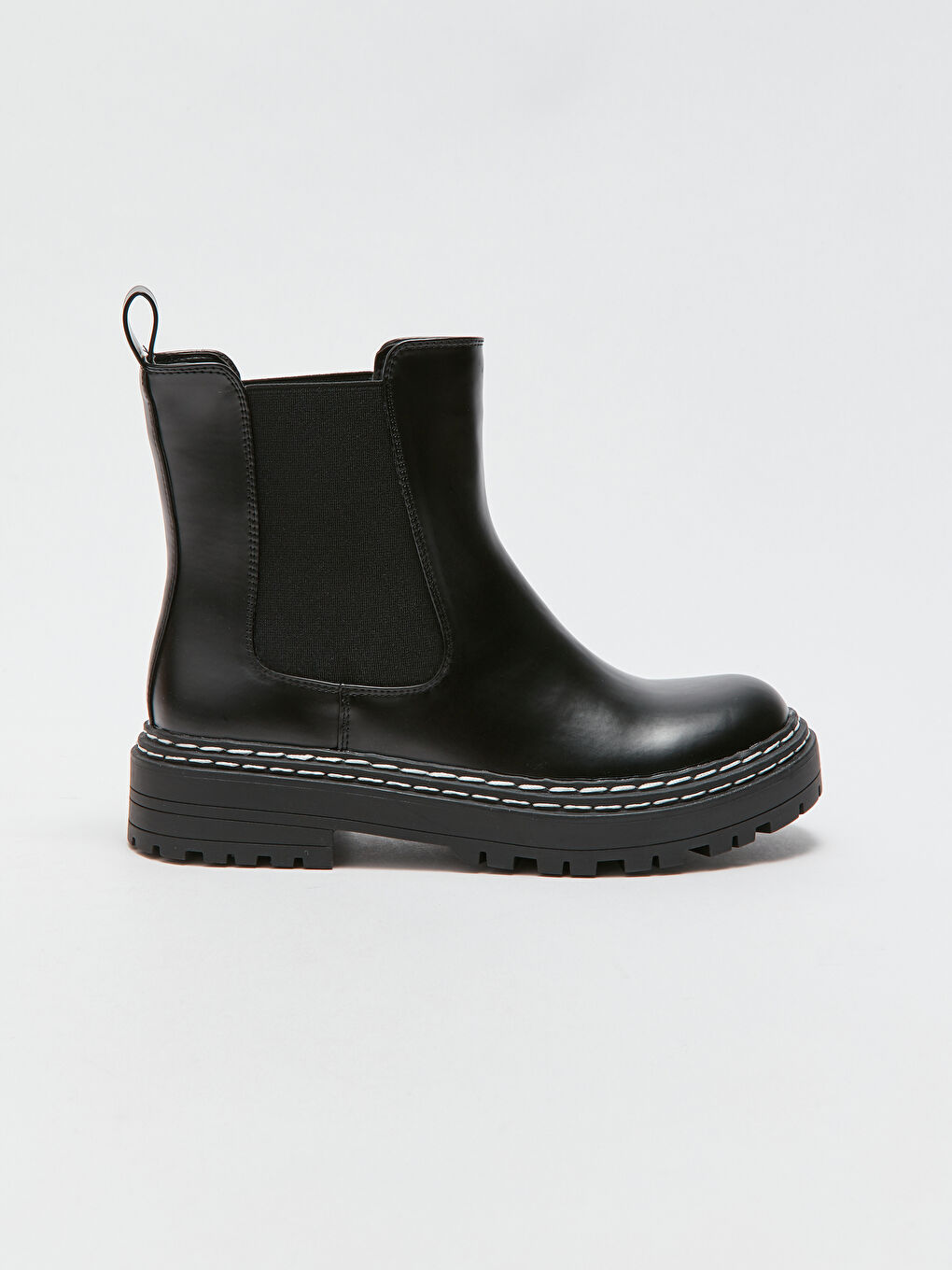 Bottes pour Femmes à Semelle Épaisse en Similicuir-1