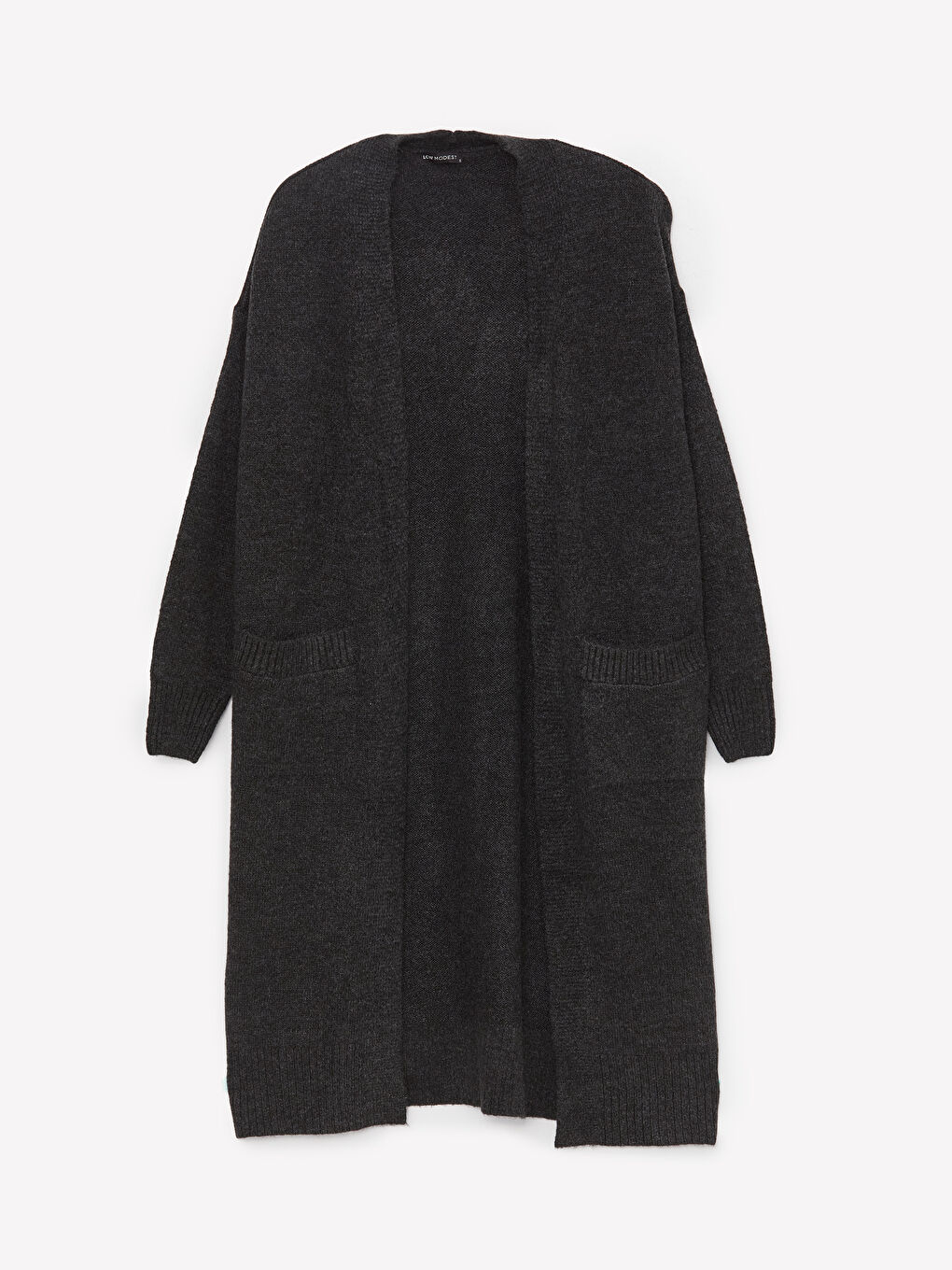 LCW Modest كارديجان نسائي محبوك بأكمام طويلة وبياقة شال -W33225Z8-V3U
