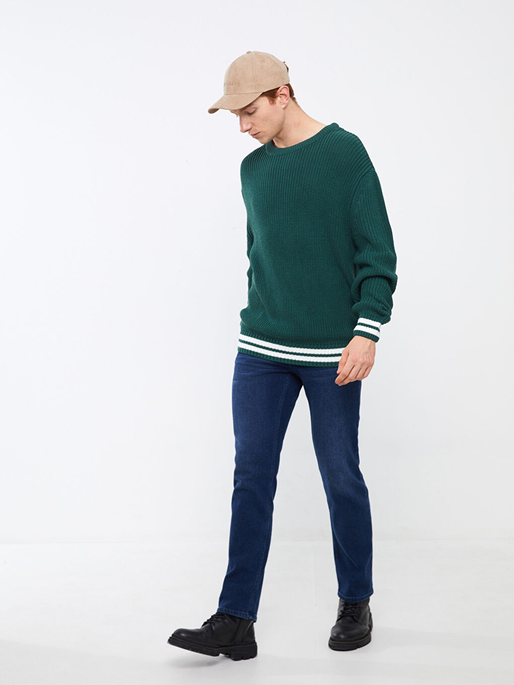 Casquette en Suède pour Hommes avec Broderie de Lettrage-1