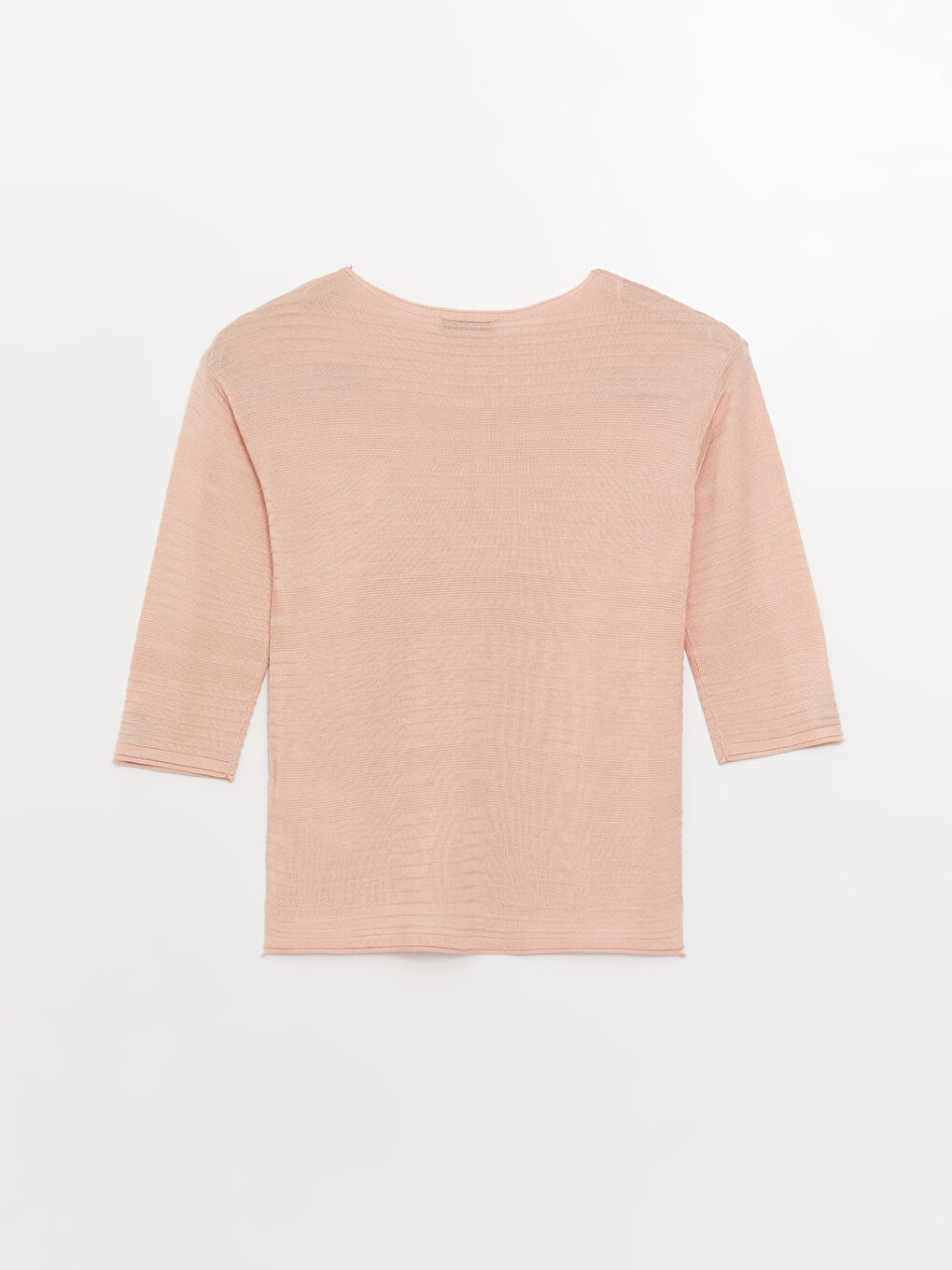 LCWAIKIKI Basic Boat Neck Self Patterned Women's Knitwear Sweater -W33260Z8-G2J