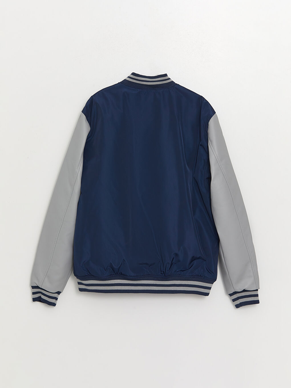 Geacă Bomber pentru Bărbați cu Guler Colegiu, Croială Standard-7