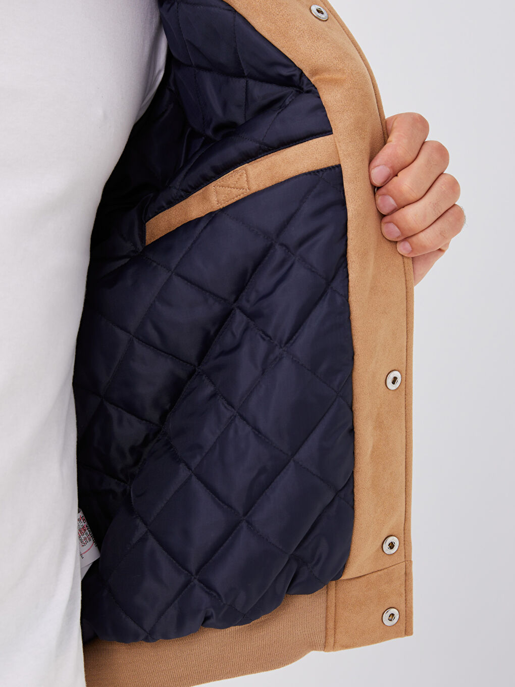 Standard Fit College Collar Men's Bomber Jacket-7