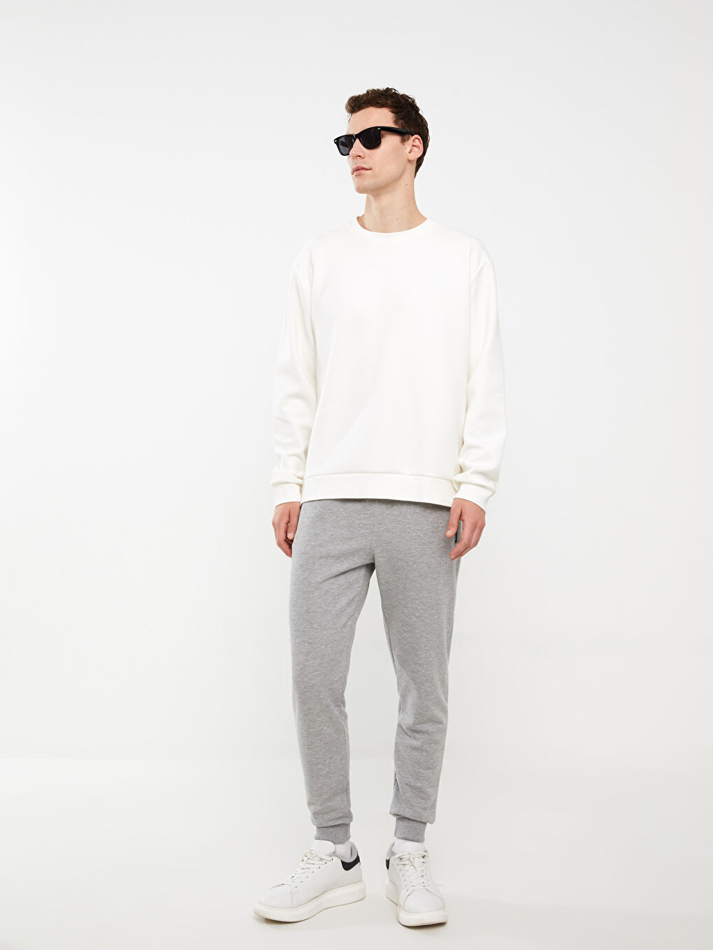 Gri Slim Fit Erkek Jogger Eşofman Altı-1