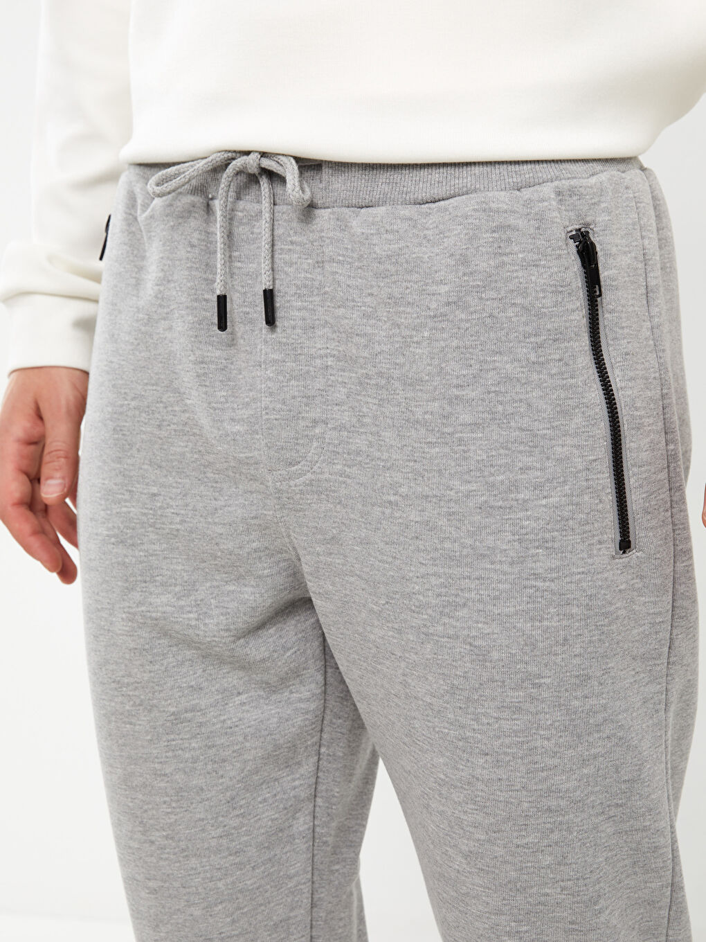 Gri Slim Fit Erkek Jogger Eşofman Altı-3