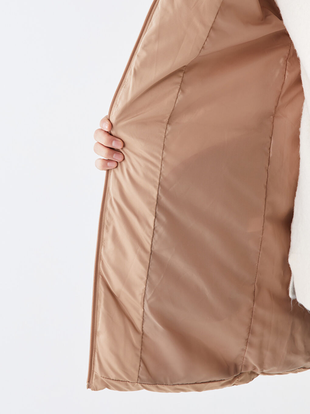 Hooded Regular Long Sleeve Oversize Women's Puffer-5