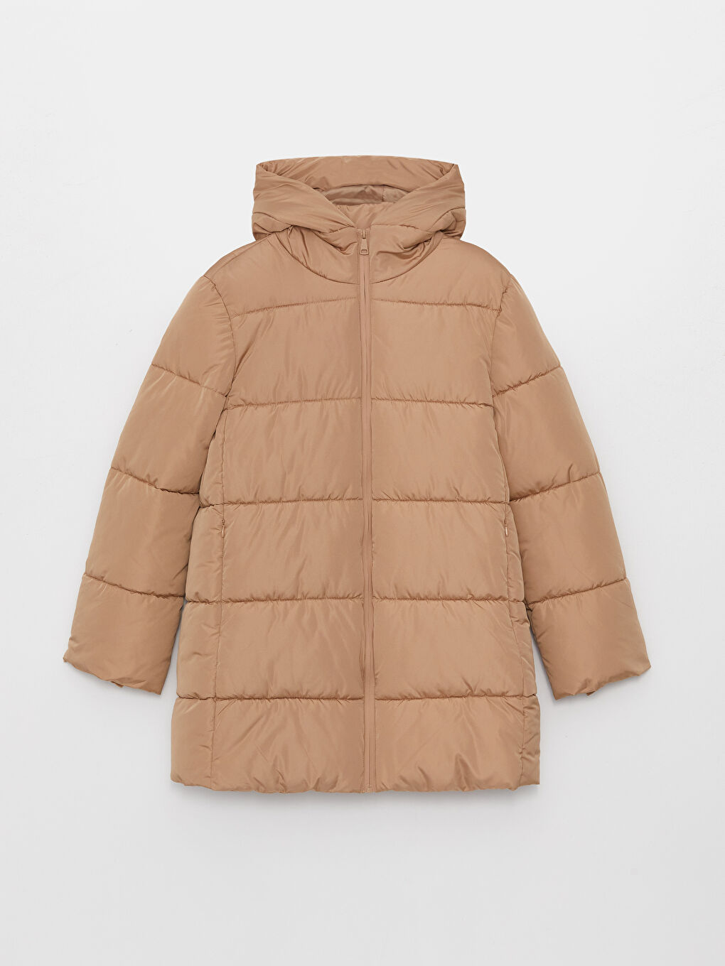 Hooded Regular Long Sleeve Oversize Women's Puffer-7