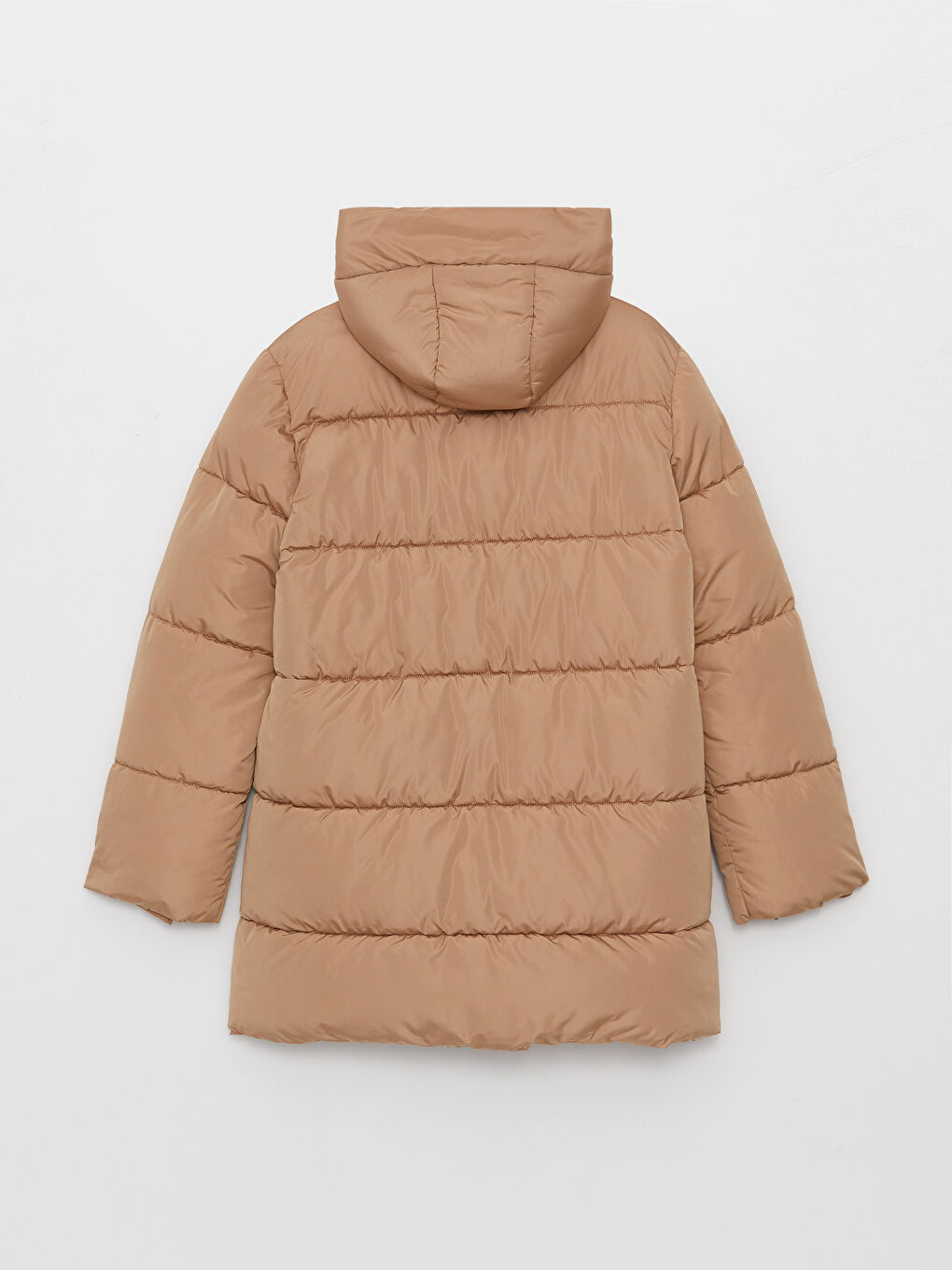 Hooded Regular Long Sleeve Oversize Women's Puffer-8