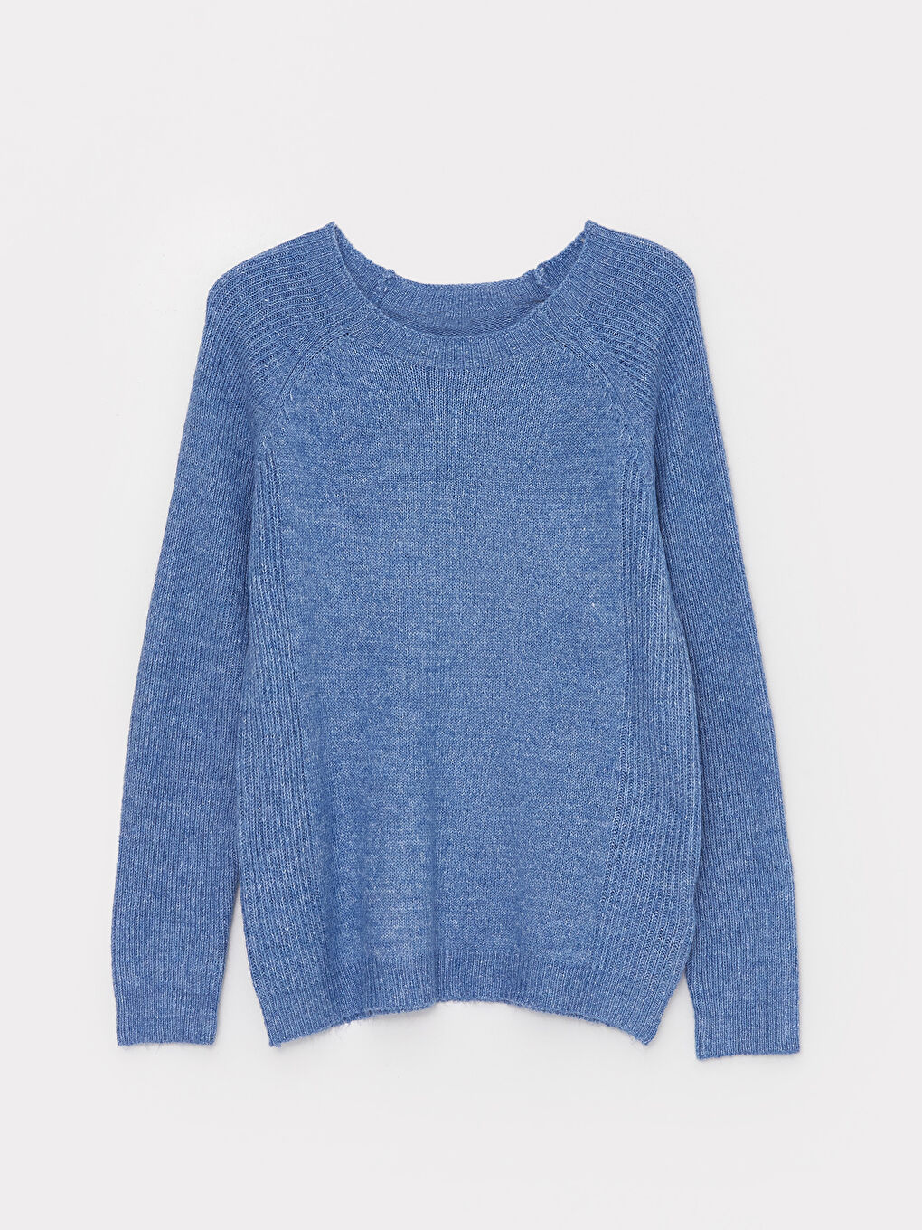 LCWAIKIKI Basic Bisiklet Yaka Düz Uzun Kollu Kadın Triko Kazak -W33367Z8-L9C