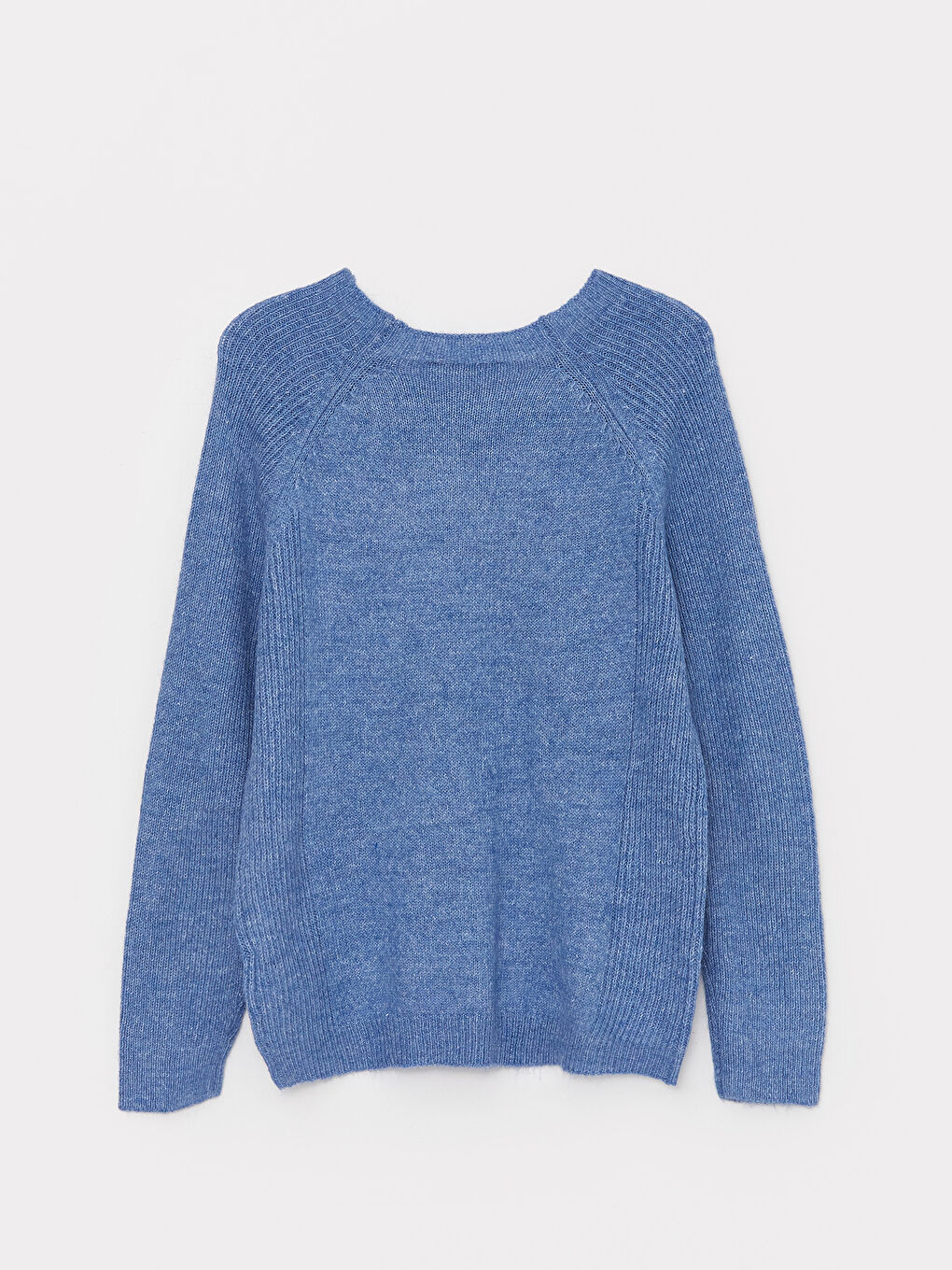 LCWAIKIKI Basic Bisiklet Yaka Düz Uzun Kollu Kadın Triko Kazak -W33367Z8-L9C
