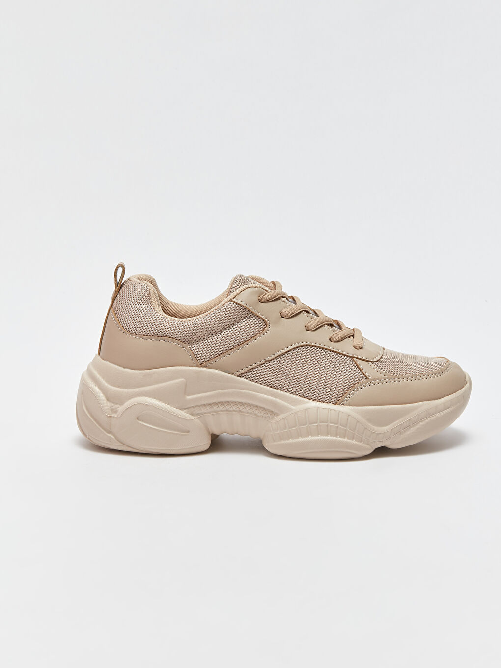 Mesh Detailed Thick Sole Women's Active Sports Shoes-1