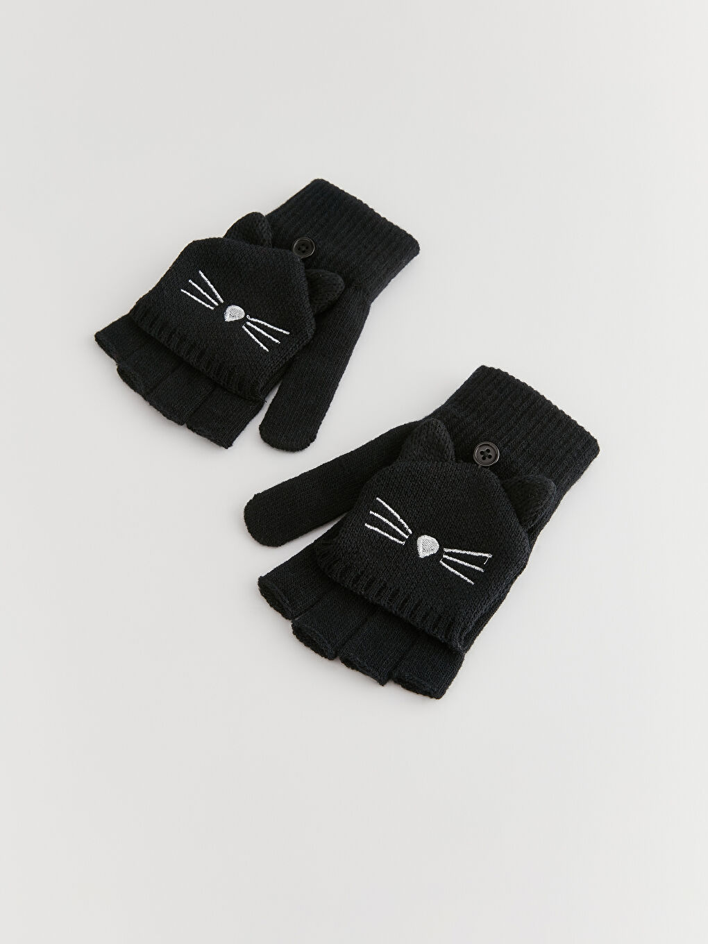 Embroidered Girls' Gloves -W33450Z4-HUC
