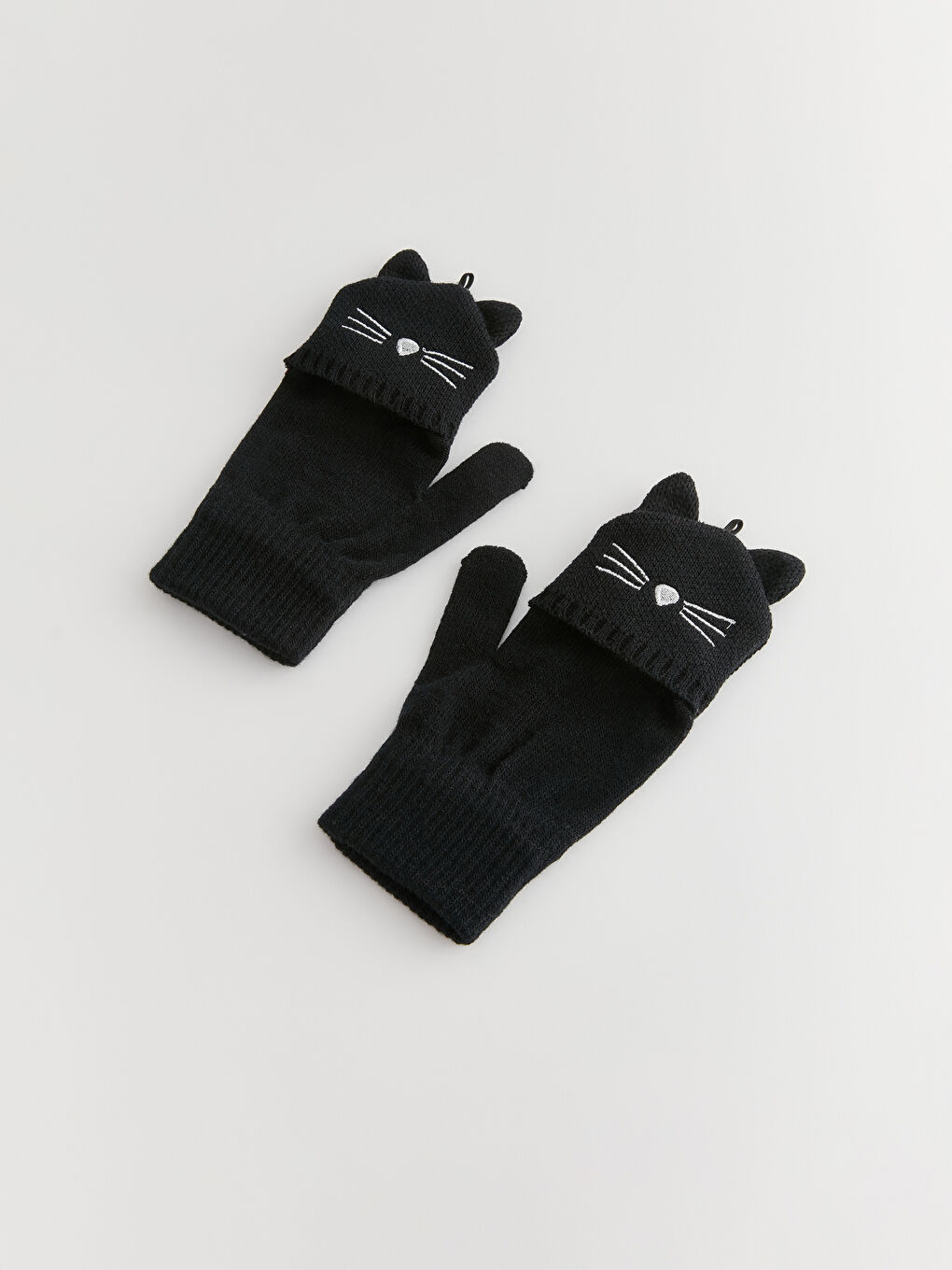 Embroidered Girls' Gloves -W33450Z4-HUC