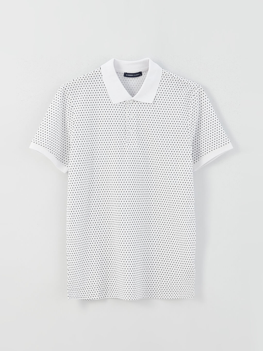 T-shirt pour Hommes à Col Polo Manches Courtes à Motifs en Piqué-5