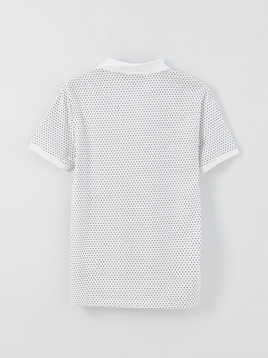 T-shirt pour Hommes à Col Polo Manches Courtes à Motifs en Piqué-6