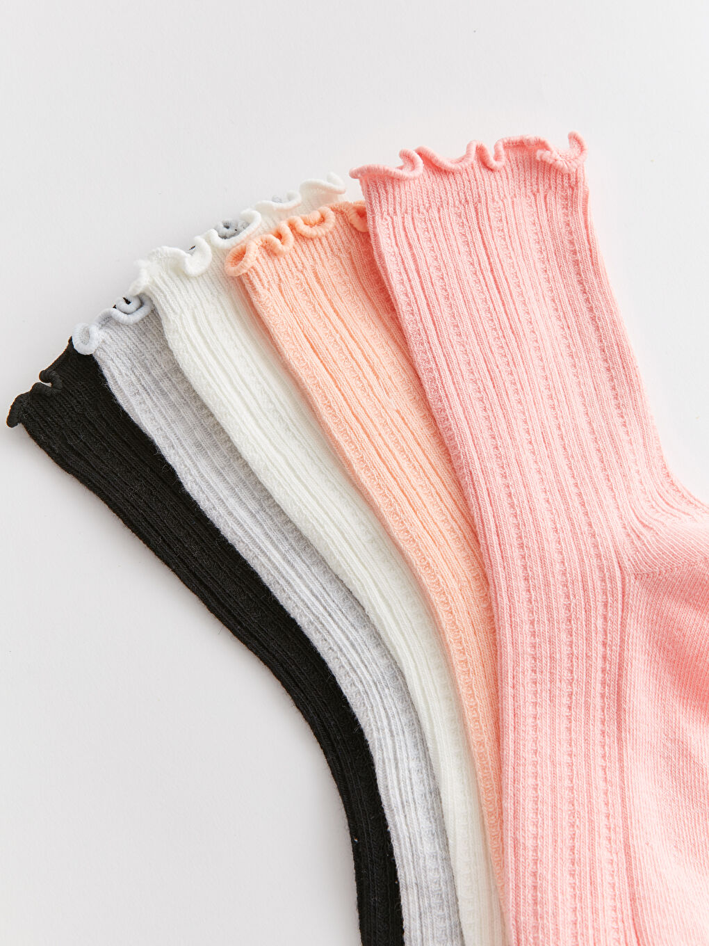 جوارب الكاحل للبنات منقوشة ٥ قطع-2