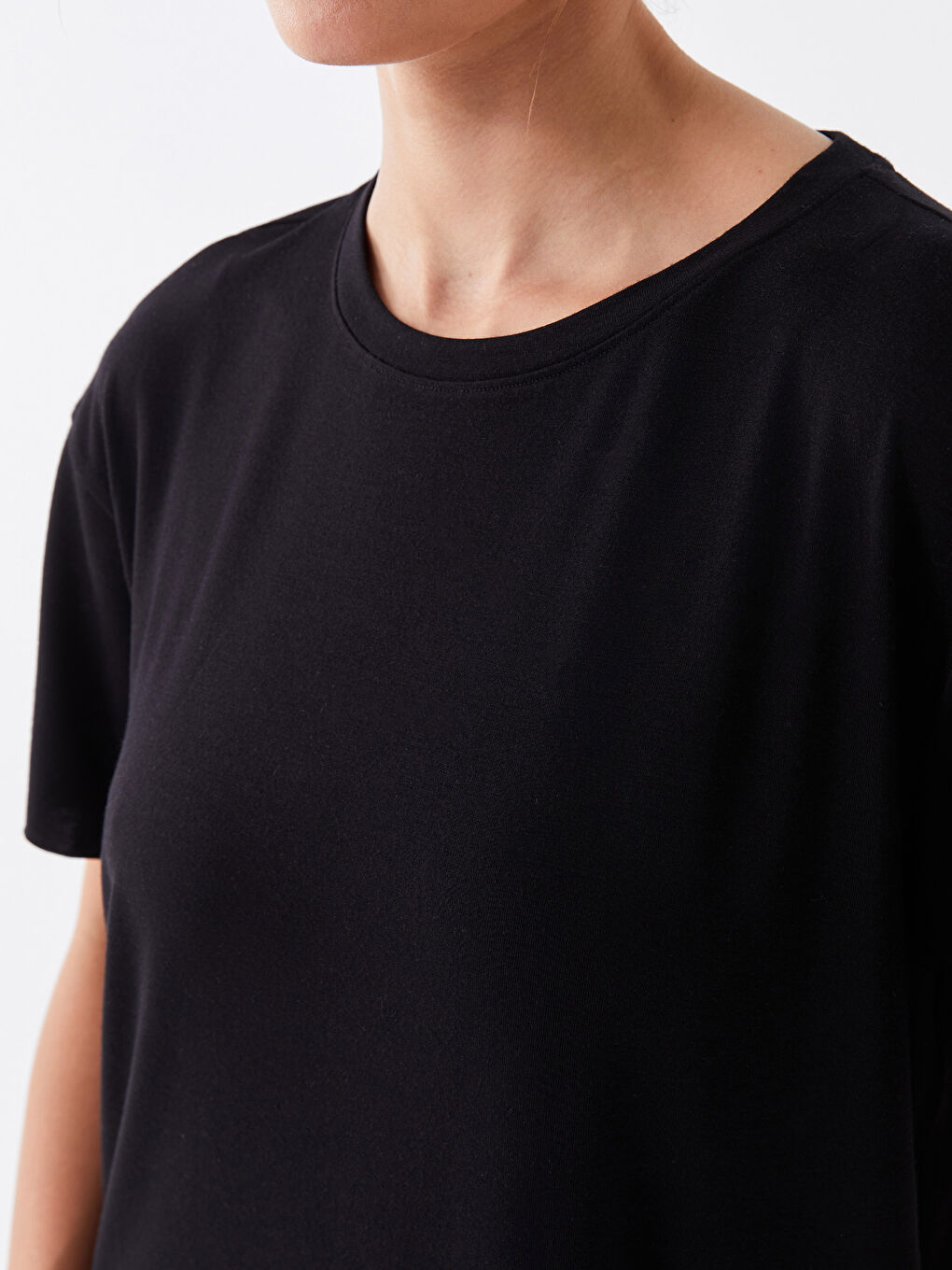 Xside Active Rundhalsausschnitt Schlicht Kurzarm Sport-T-Shirt für Damen -W33495Z8-CVL