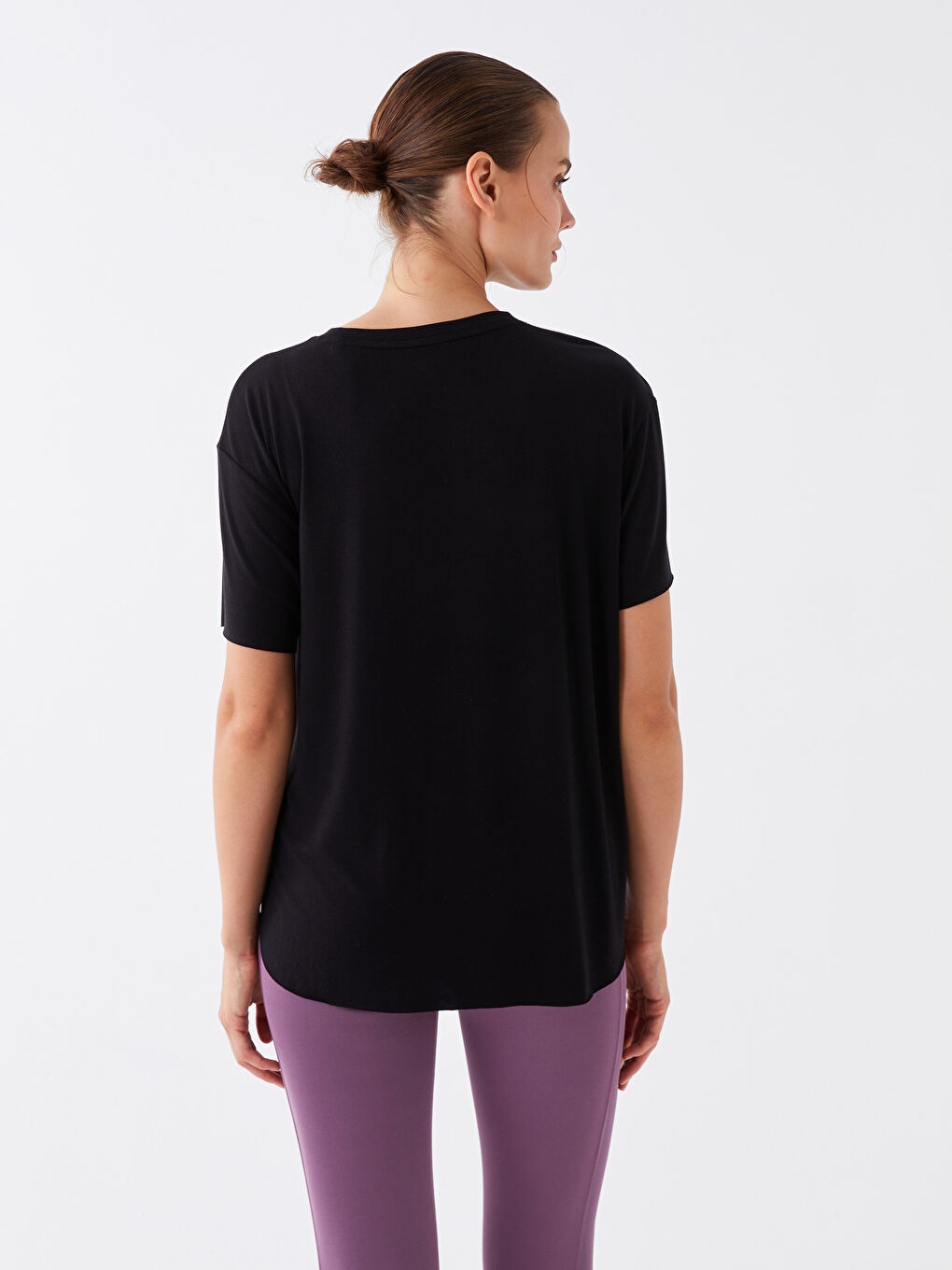 Xside Active Rundhalsausschnitt Schlicht Kurzarm Sport-T-Shirt für Damen -W33495Z8-CVL