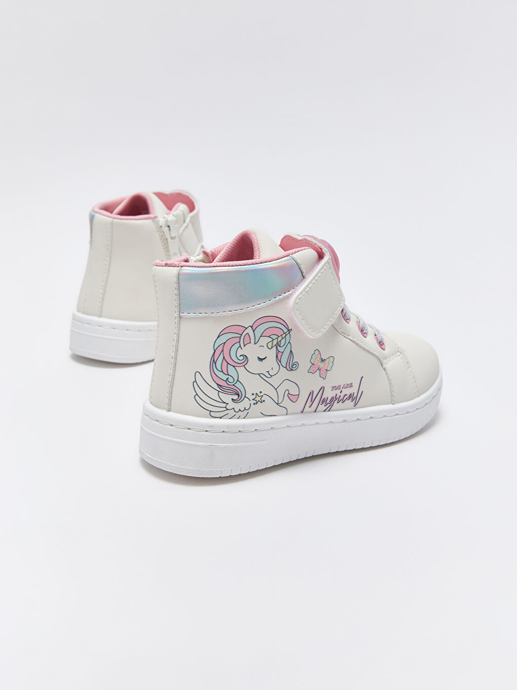 ტყავის ეფექტის პრინტიანი სპორტული ფეხსაცმელი გოგონებისთვის-3