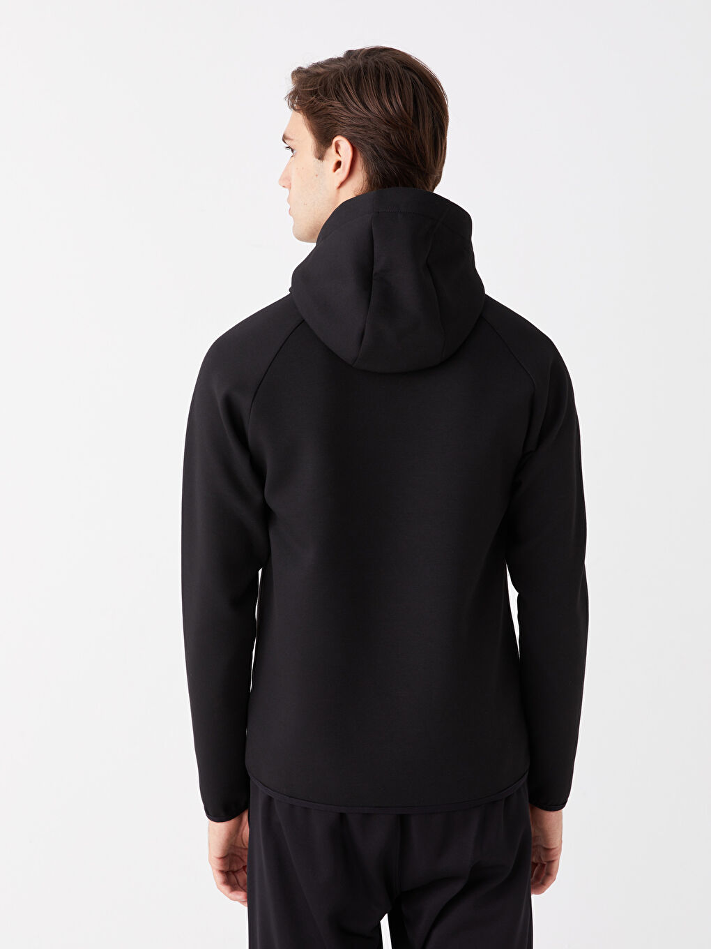 Xside Active Yeni Siyah Uzun Kollu Baskılı Erkek Hoodie - 4