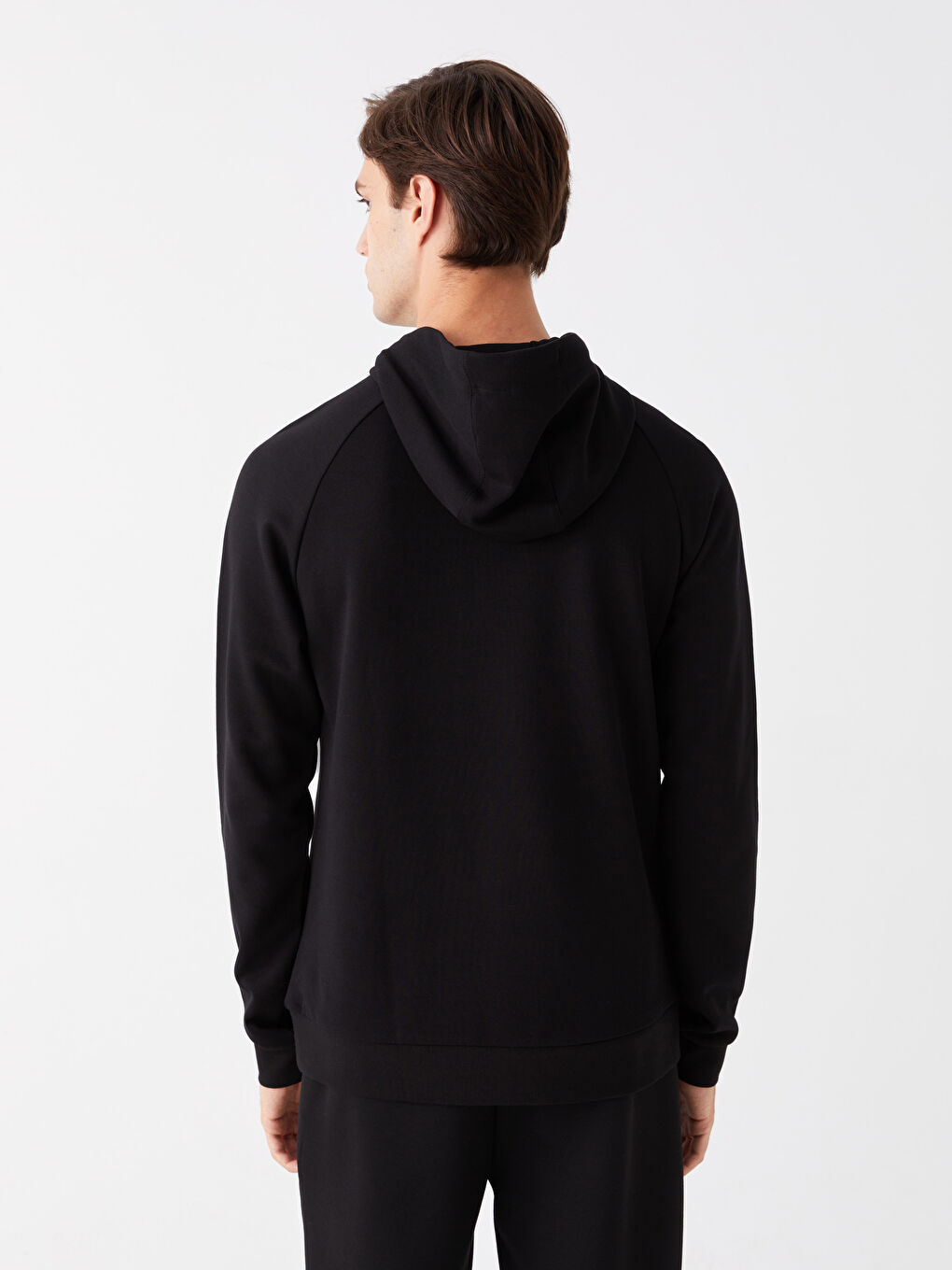 Xside Active Yeni Siyah Uzun Kollu Baskılı Erkek Hoodie - 3