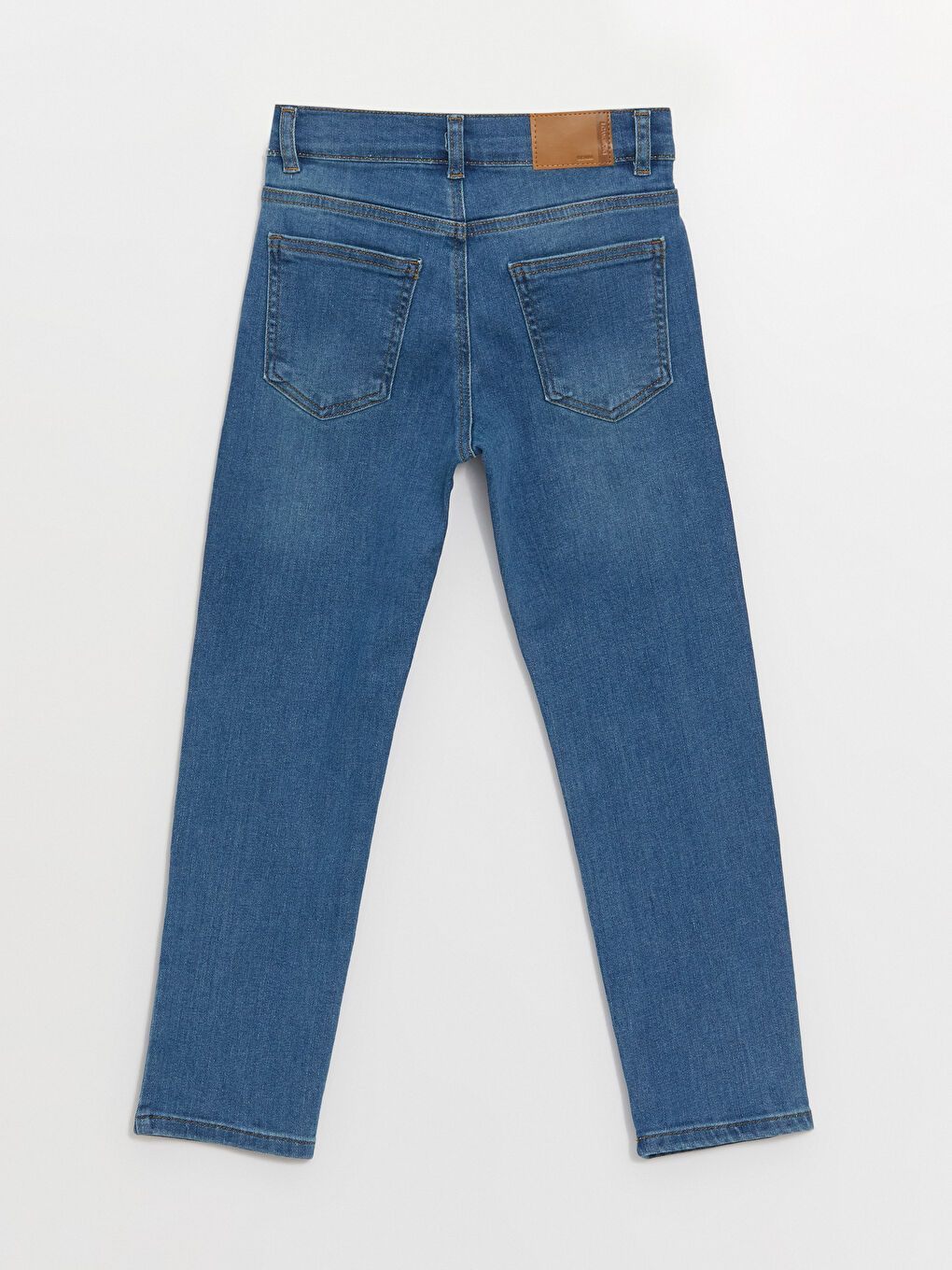 İndigo Beli Ayarlanabilir Lastikli Erkek Çocuk Jean Pantolon-2