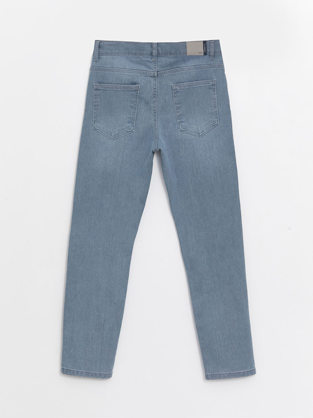 Gri Beli Ayarlanabilir Lastikli Erkek Çocuk Jean Pantolon-1