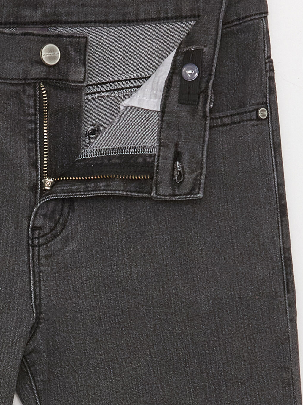 LCW Kids Antrasit Beli Ayarlanabilir Lastikli Erkek Çocuk Jean Pantolon - 2