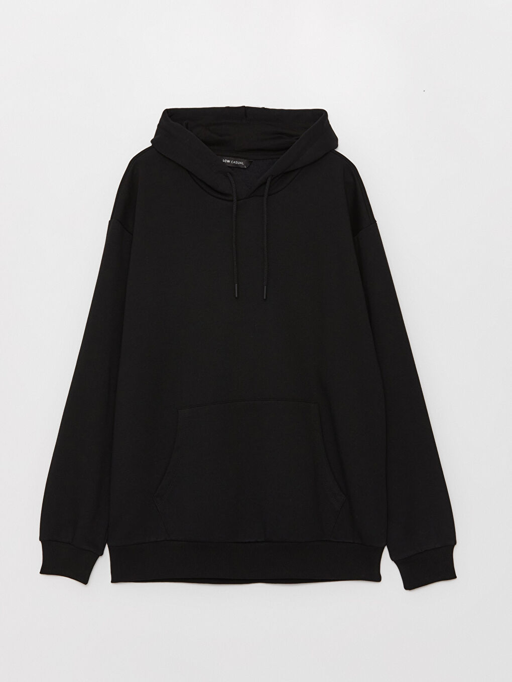 LCW Casual Siyah Uzun Kollu Erkek Kalın Hoodie - 5