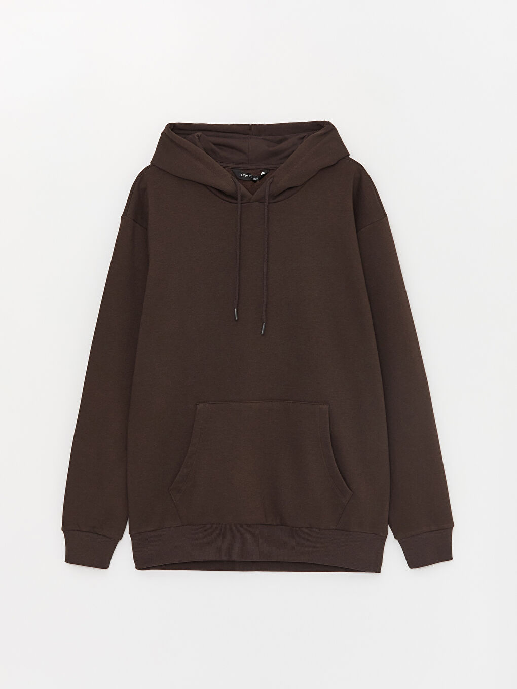 LCW Casual Koyu Kahverengi Uzun Kollu Erkek Hoodie - 5