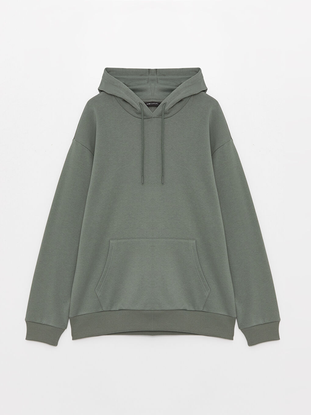 LCW Casual Mat Yeşil Uzun Kollu Erkek Hoodie - 5