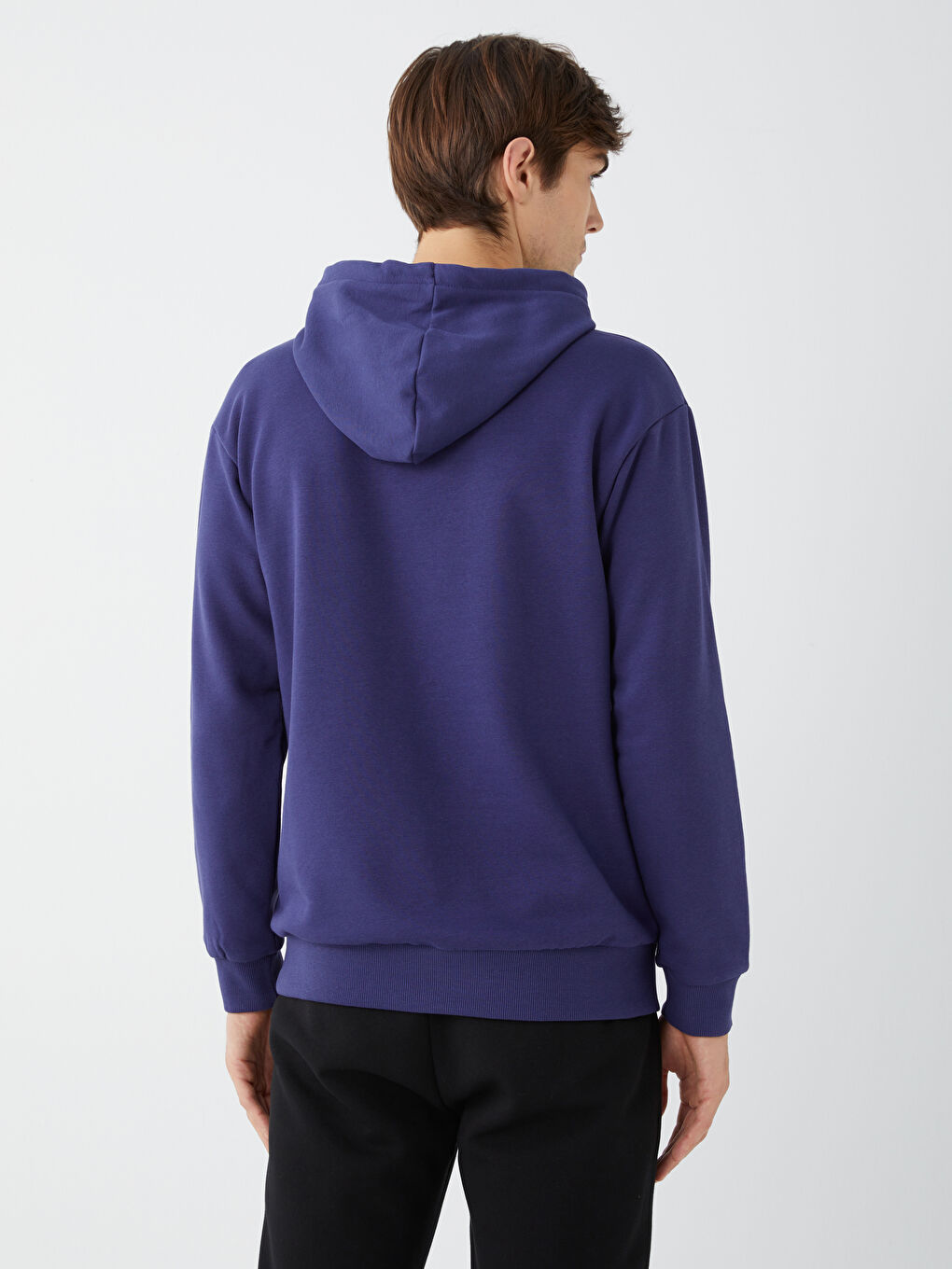 LCW Casual Açık Lacivert Uzun Kollu Erkek Hoodie - 4