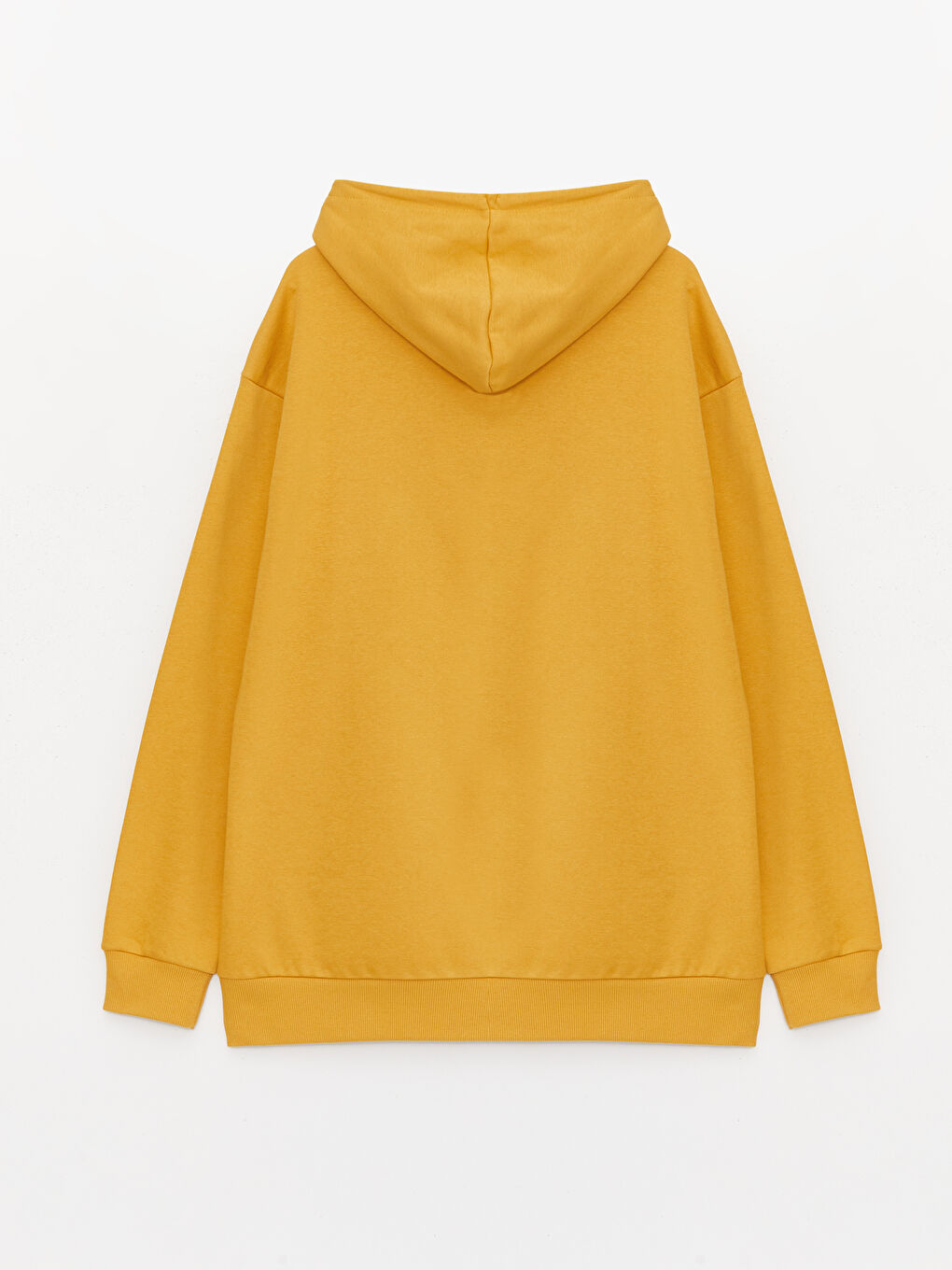 Sarı Uzun Kollu Erkek Kalın Hoodie-6