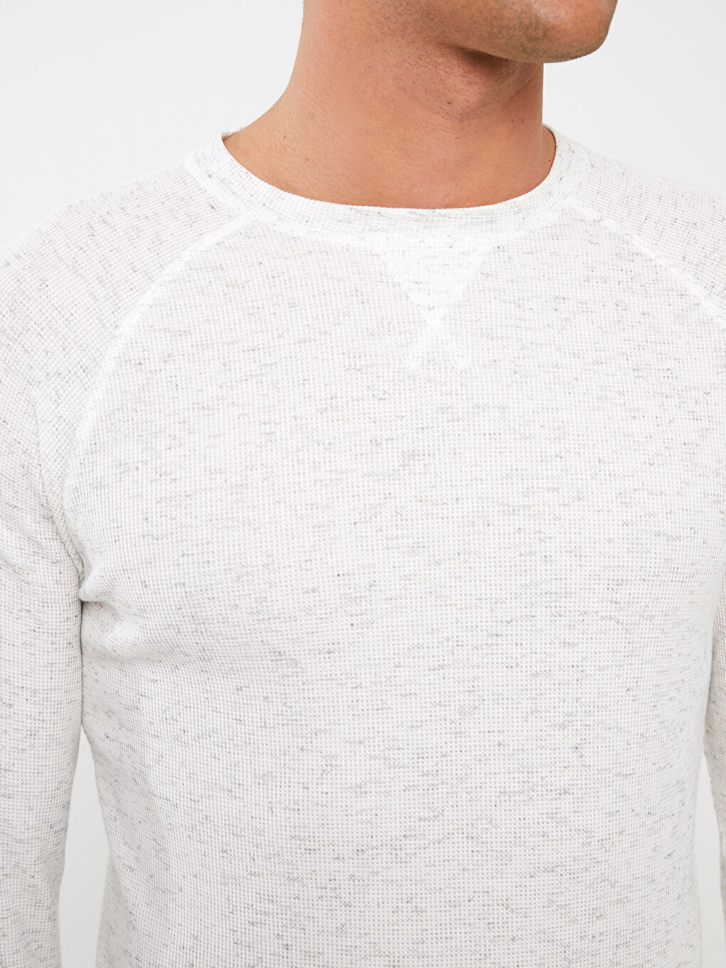 Crew Neck Long Sleeve Patterned Men's T-Shirt-3