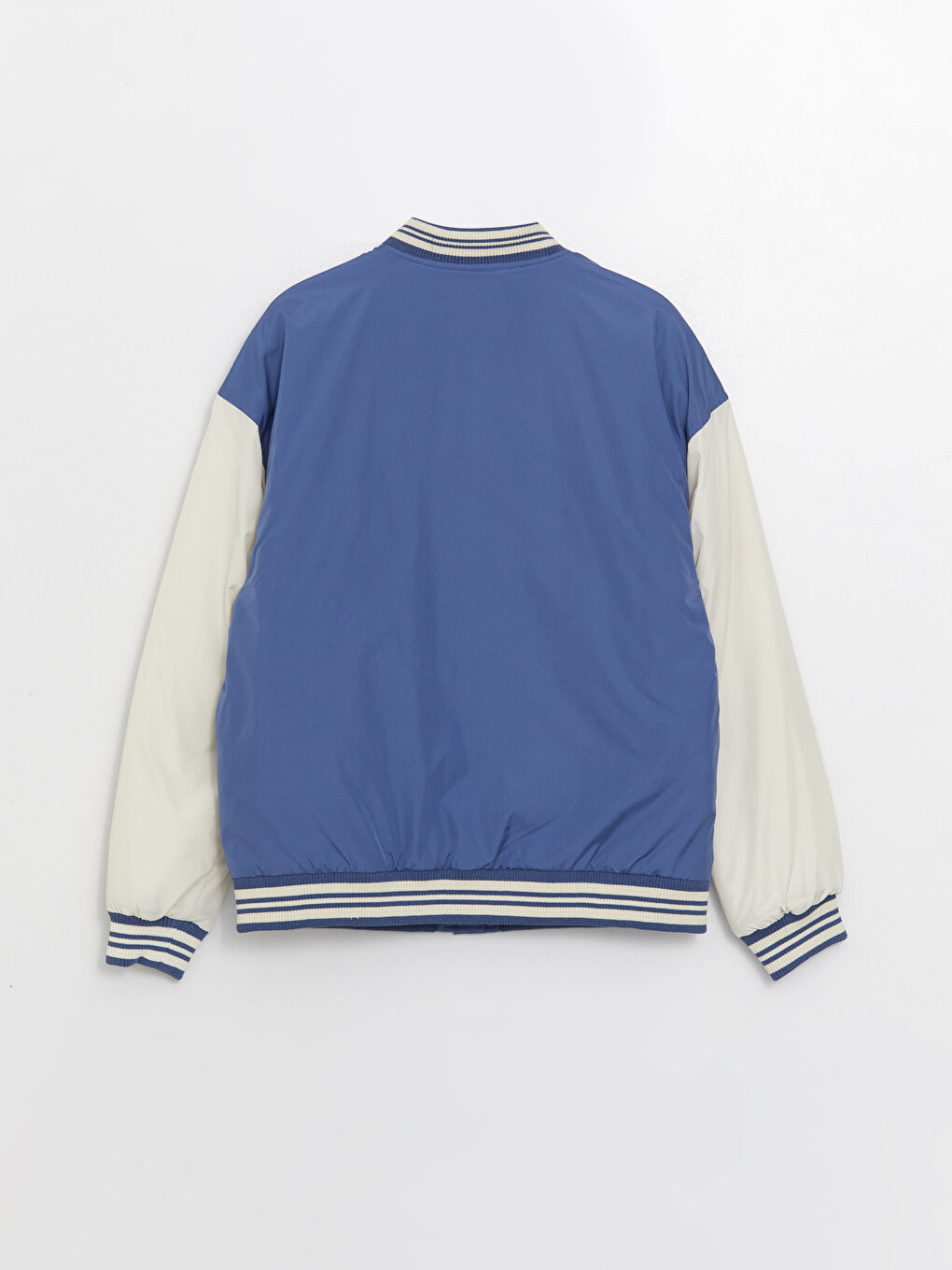 College Collar Embroidered Long Sleeve Women's Bomber Coat -W33653Z8-SMS